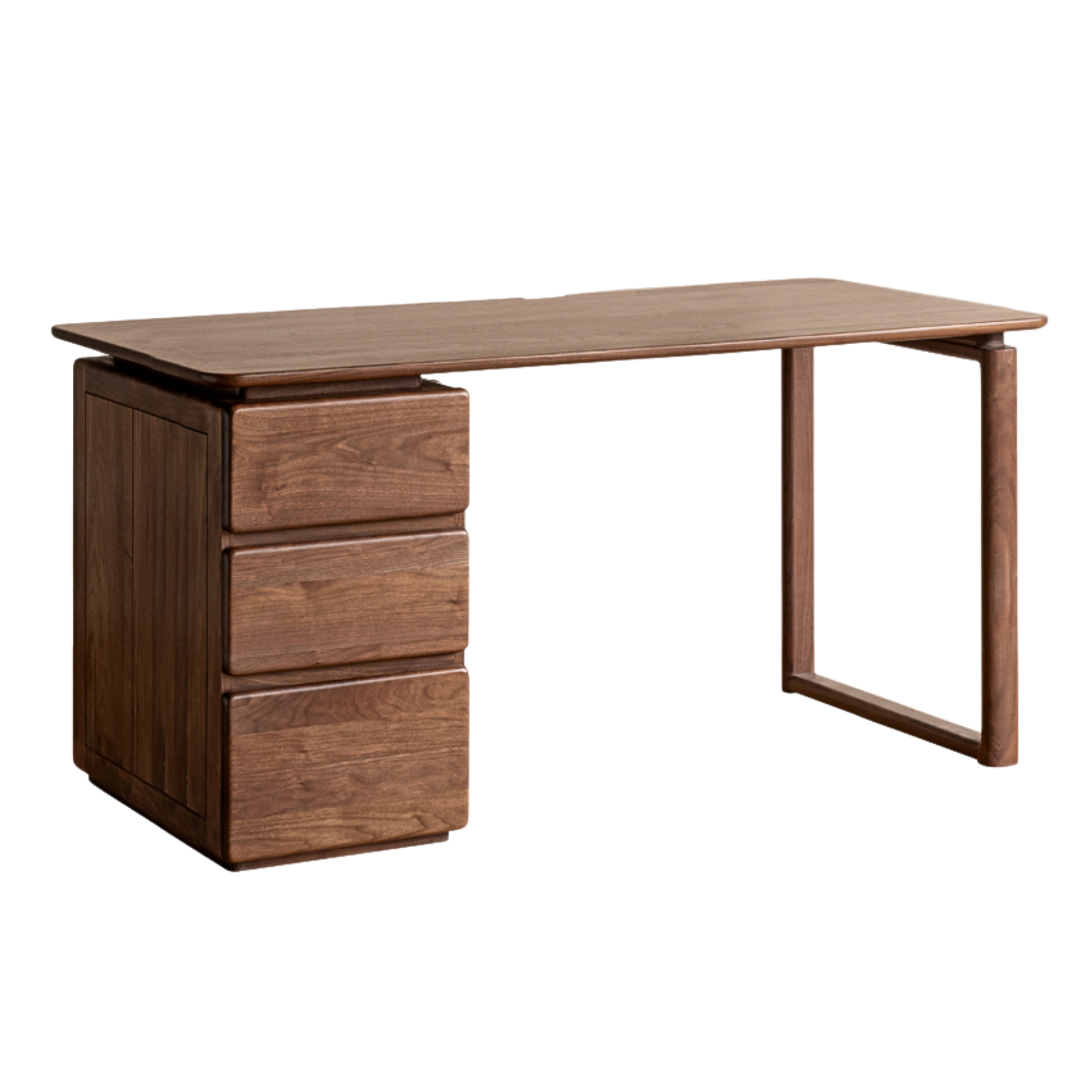 Black Walnut, Oak, Sandalwood, Ash Solid Wood Desk with Drawers