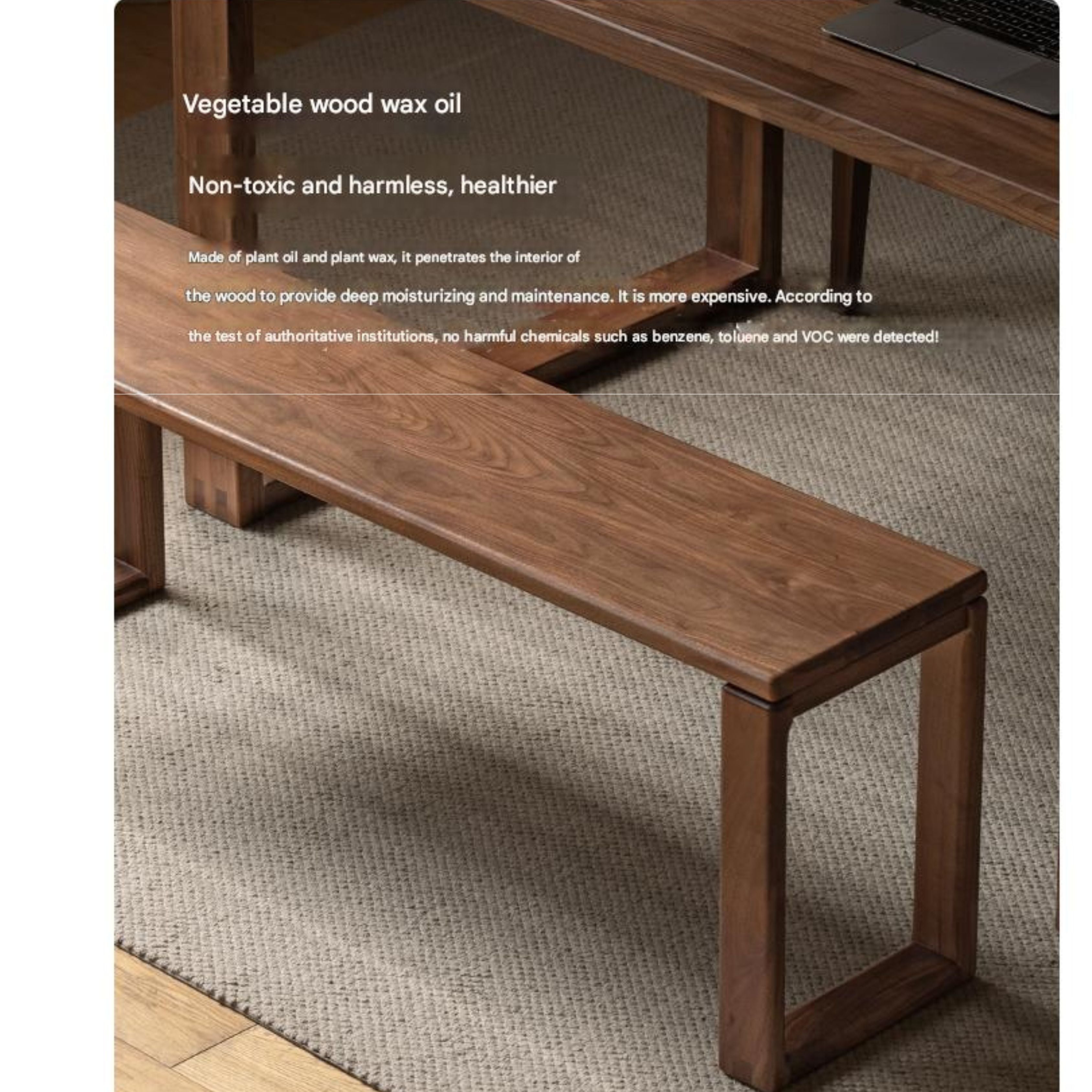 Black Walnut, Oak, Ash Solid Wood Long Bench