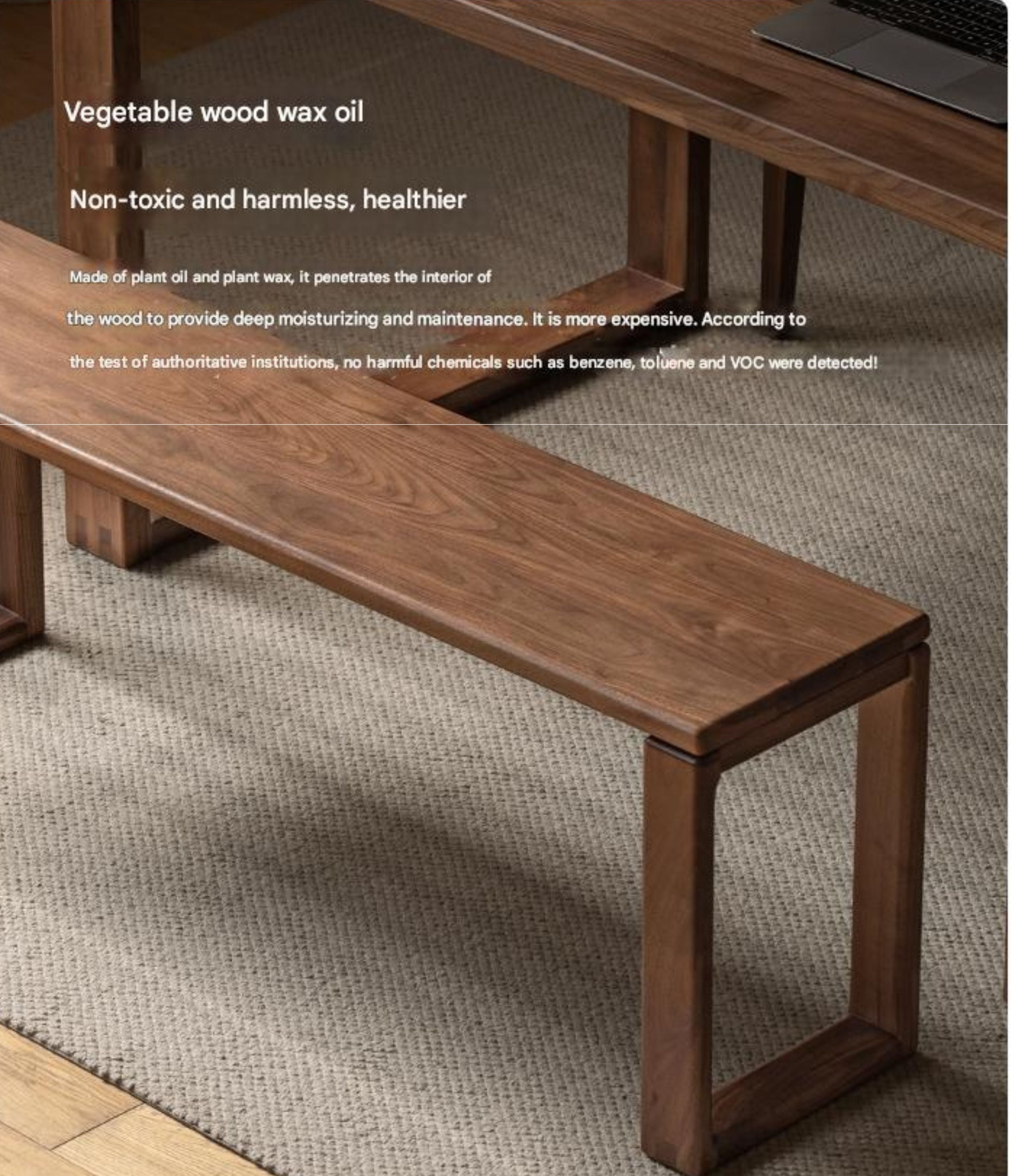 Black Walnut, Oak, Ash Solid Wood Long Bench