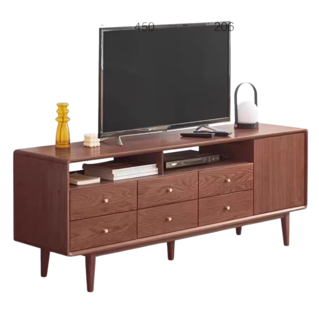 Oak Solid Wood Bedroom TV Cabinet