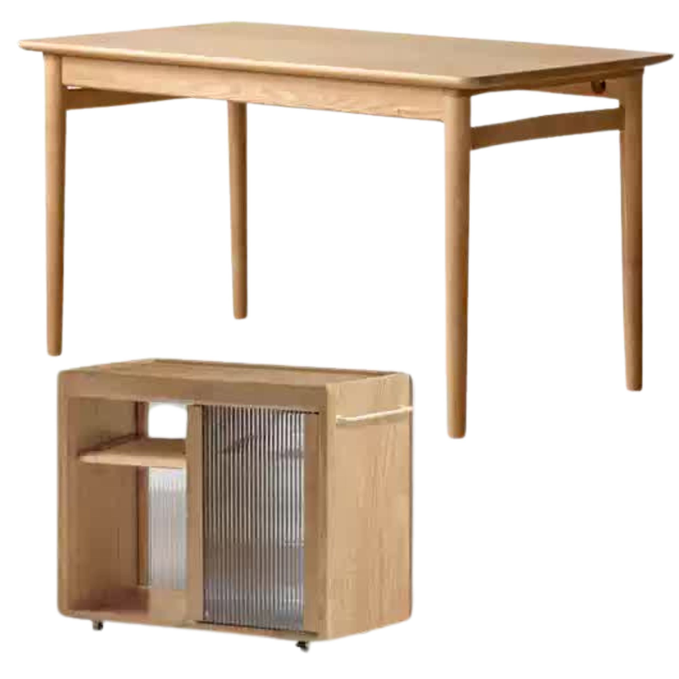 Ash Solid Wood Modern Dual-Purpose Tea Table.