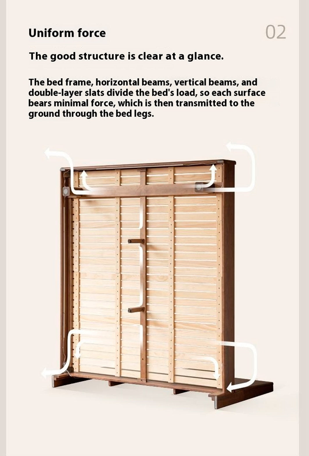 Black Walnut Solid Wood Italian Light Luxury Luminous Bed