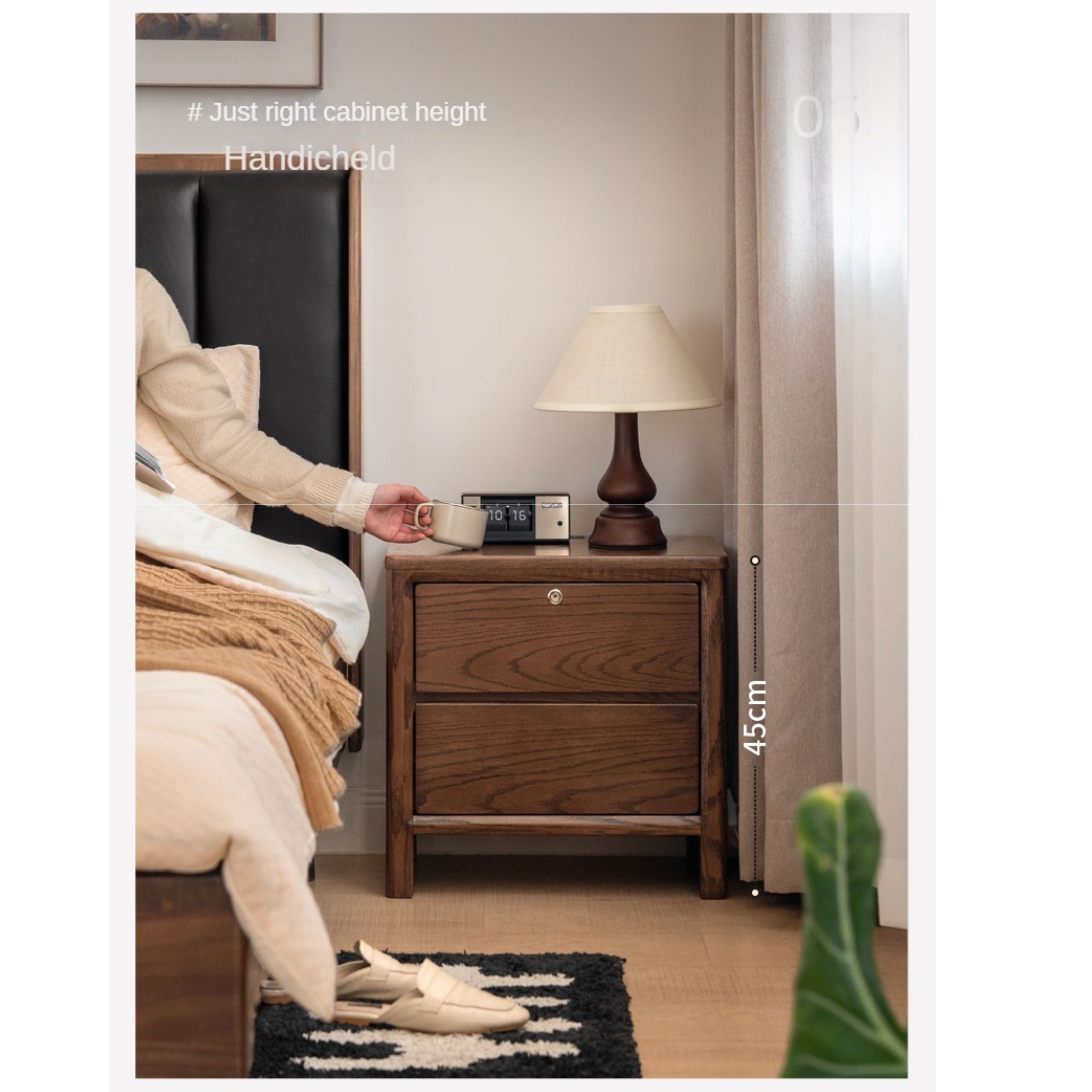 Oak Solid Wood Nordic Nightstand