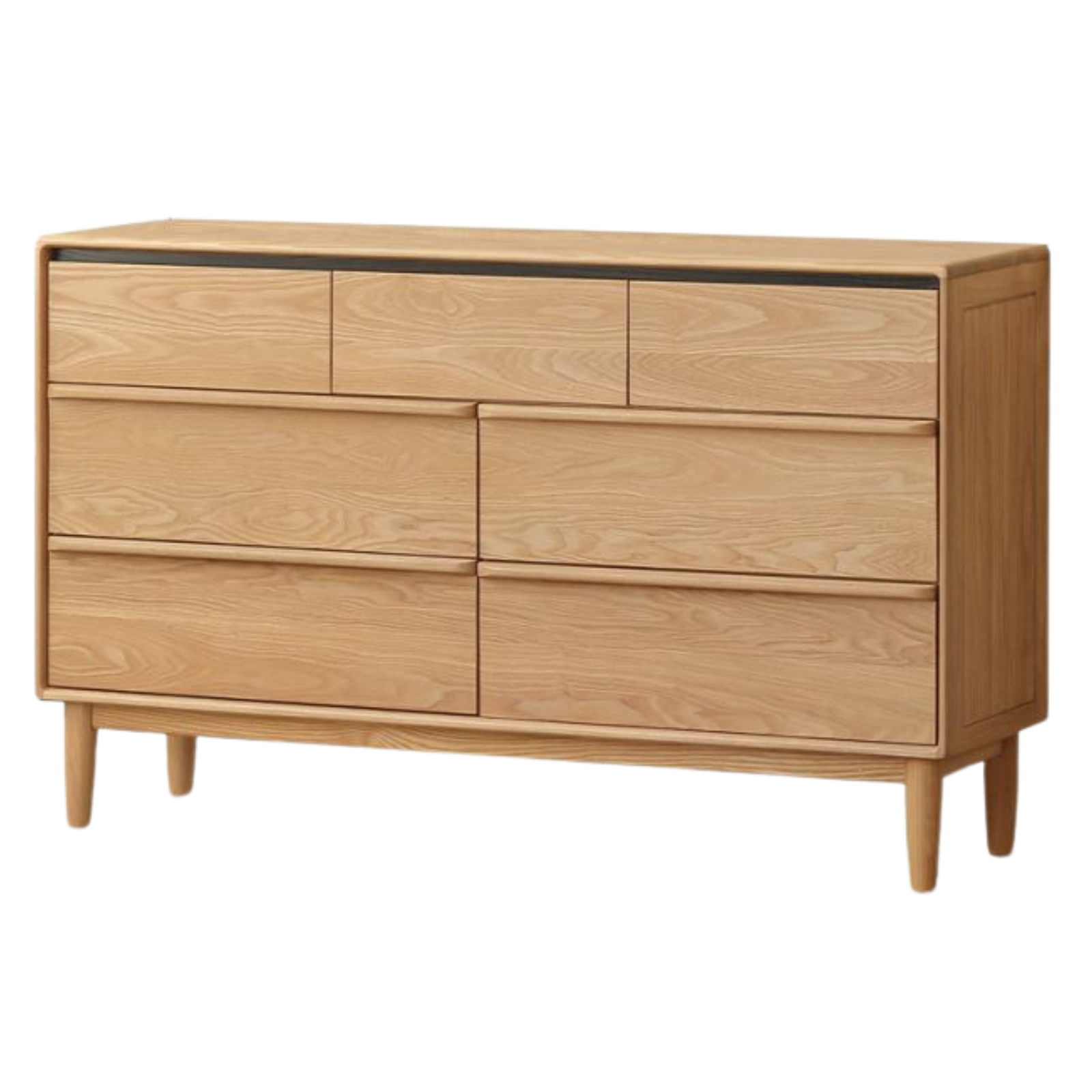 Oak, Ash Solid Wood Modern Storage Drawer Cabinet