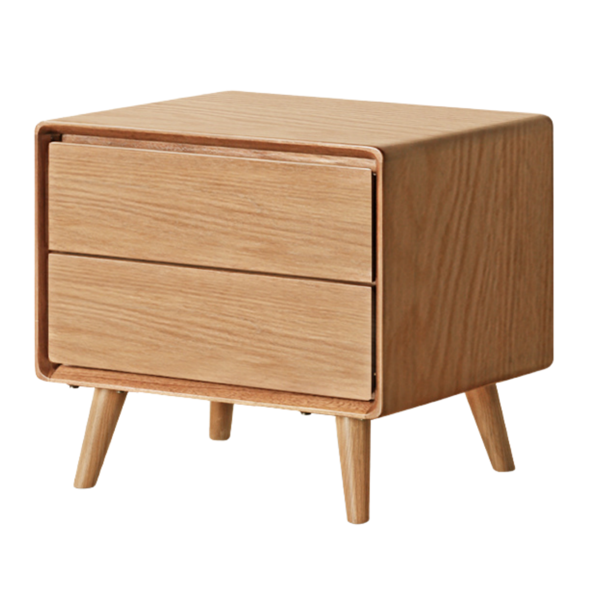 Black Walnut, South American Walnut, White Ash, Oak, Red Zebrawood Solid Wood Classic Nightstand.