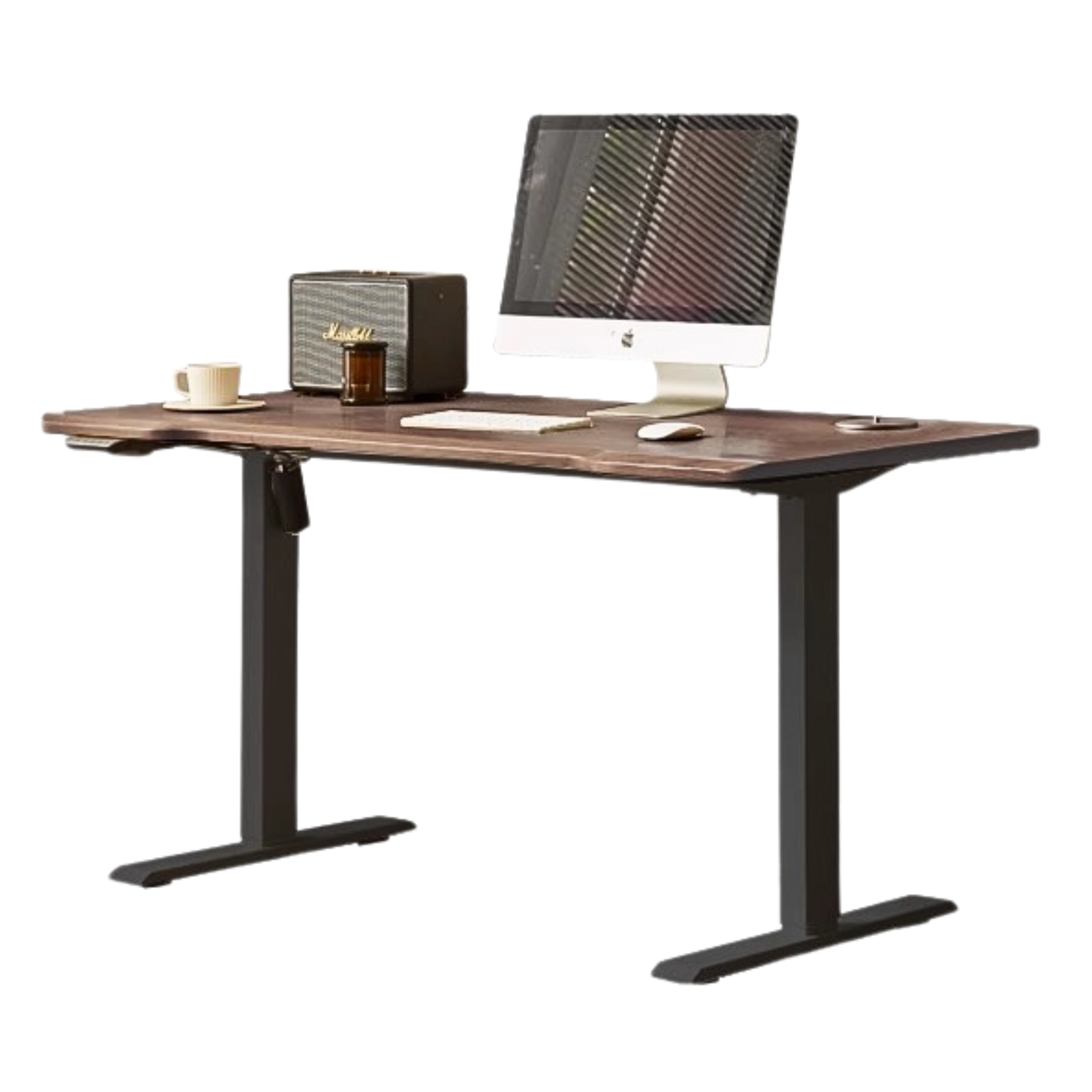 Cherry, Ash, Black Walnut Solid Wood Electric Lift Standing Desk