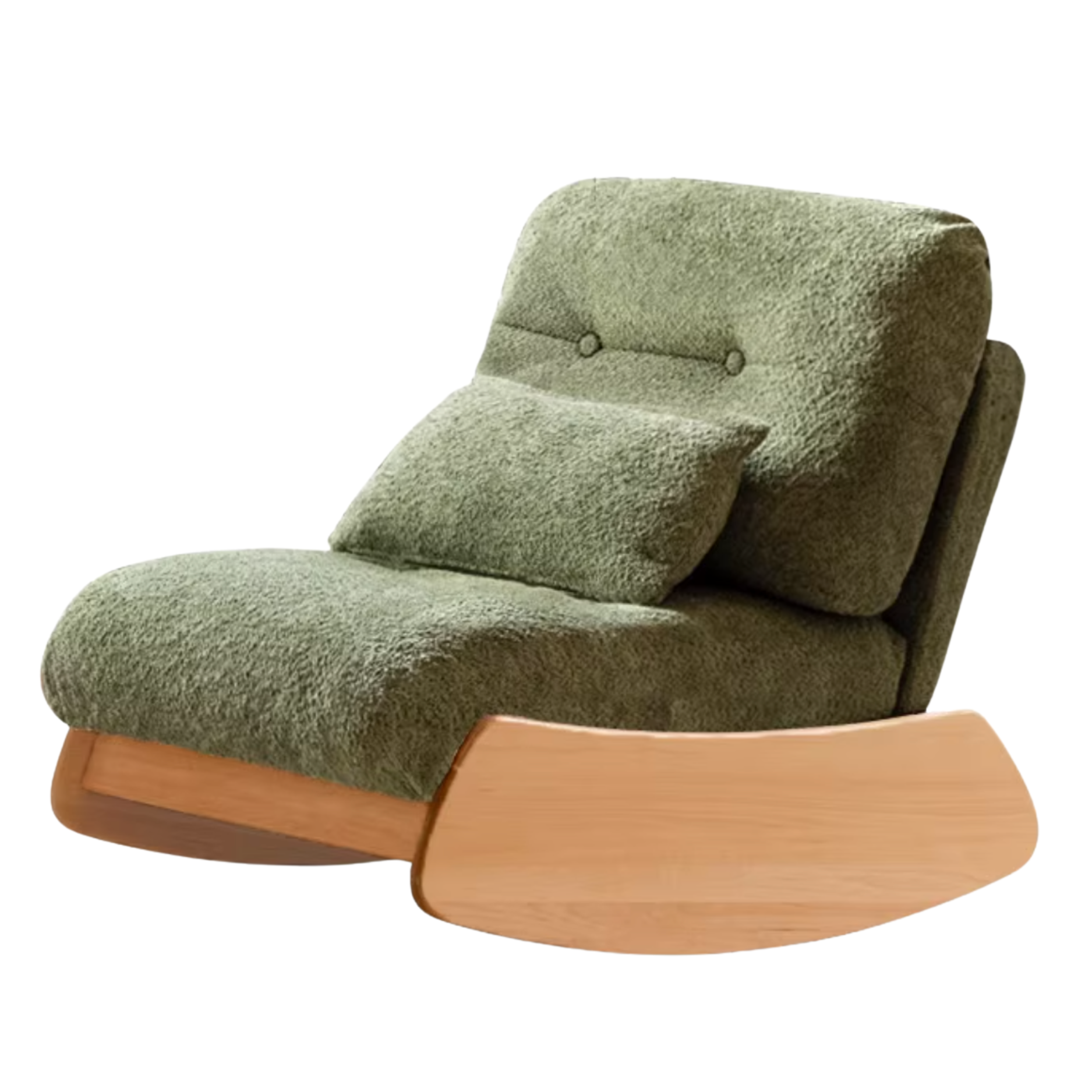 Oak, Beech Solid Wood Sheep Velvet-Cloud Cotton Leisure Chair)
