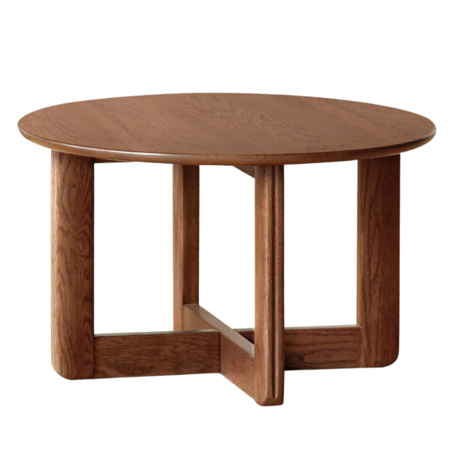 Oak Solid Wood Modern Round Coffee Table
