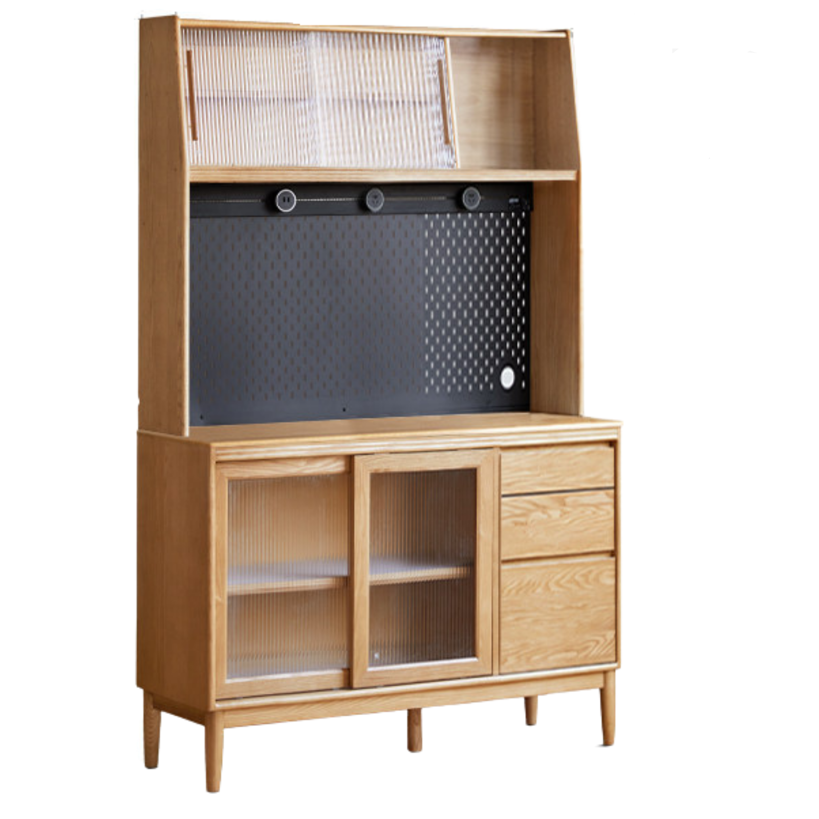 Oak, Ash, White Ash Solid Wood Large Capacity Storage Sideboard
