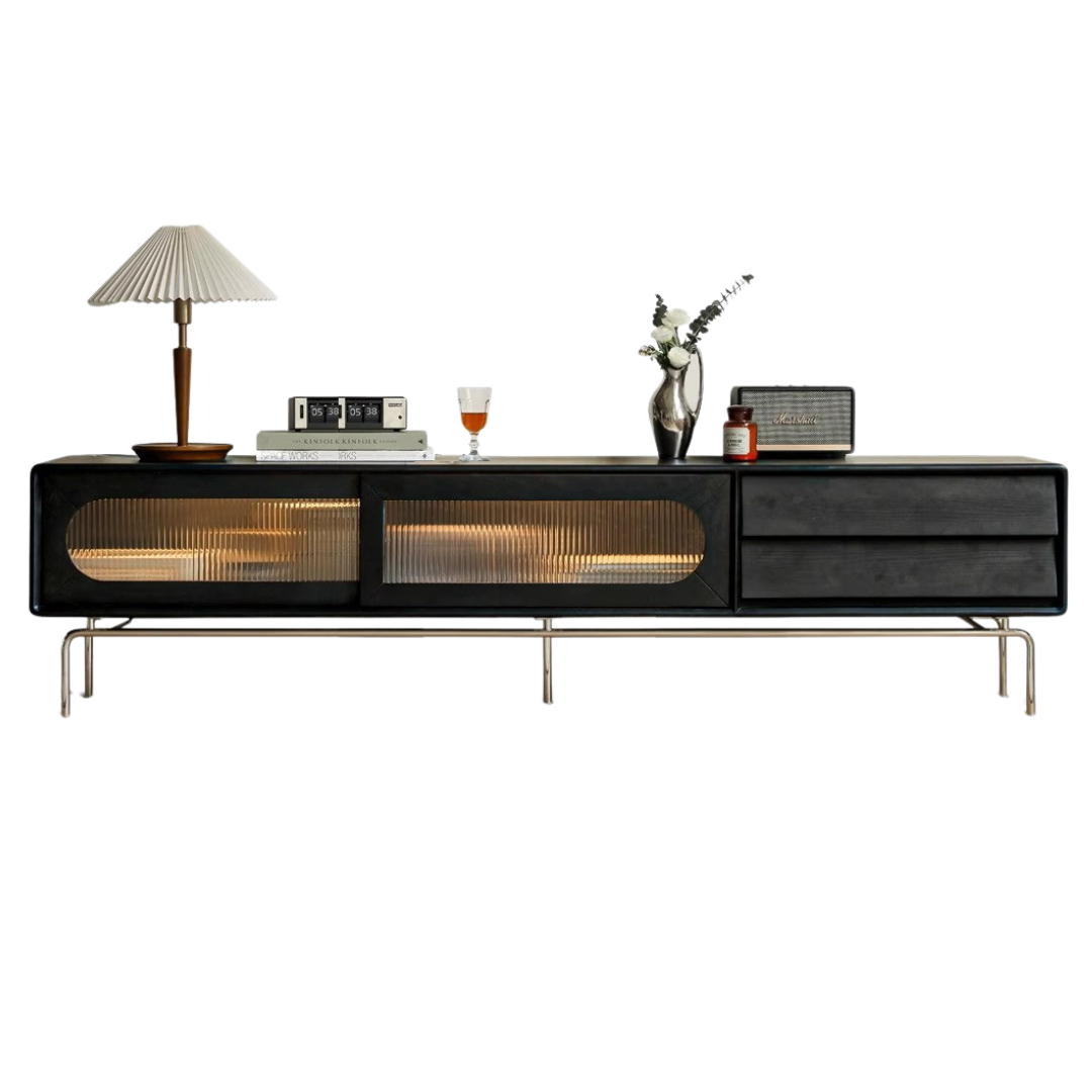 Oak Solid Wood Light French TV Cabinet.