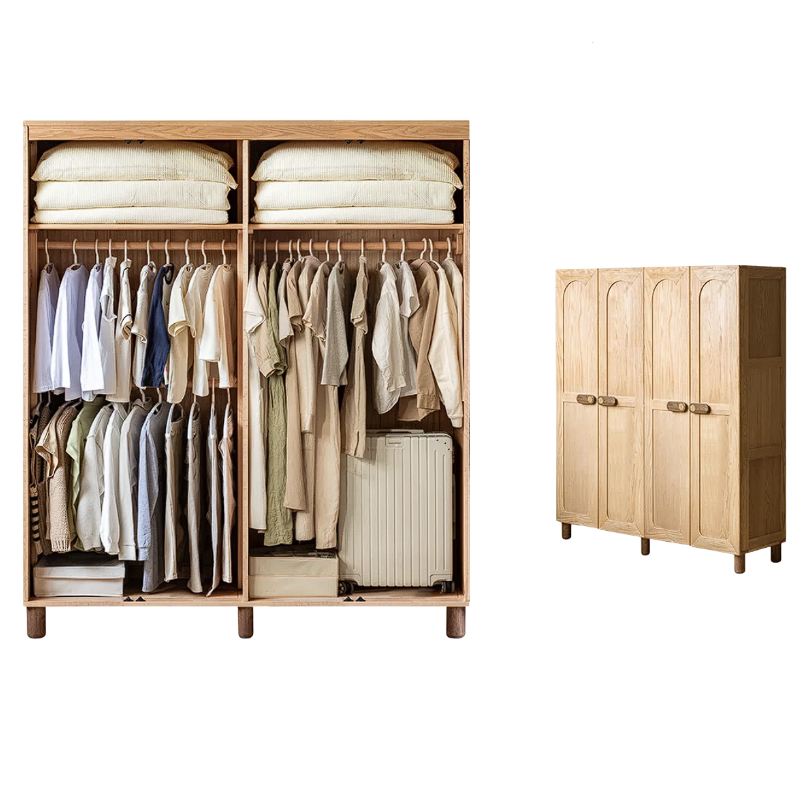 Oak Solid Wood Children's Wardrobe