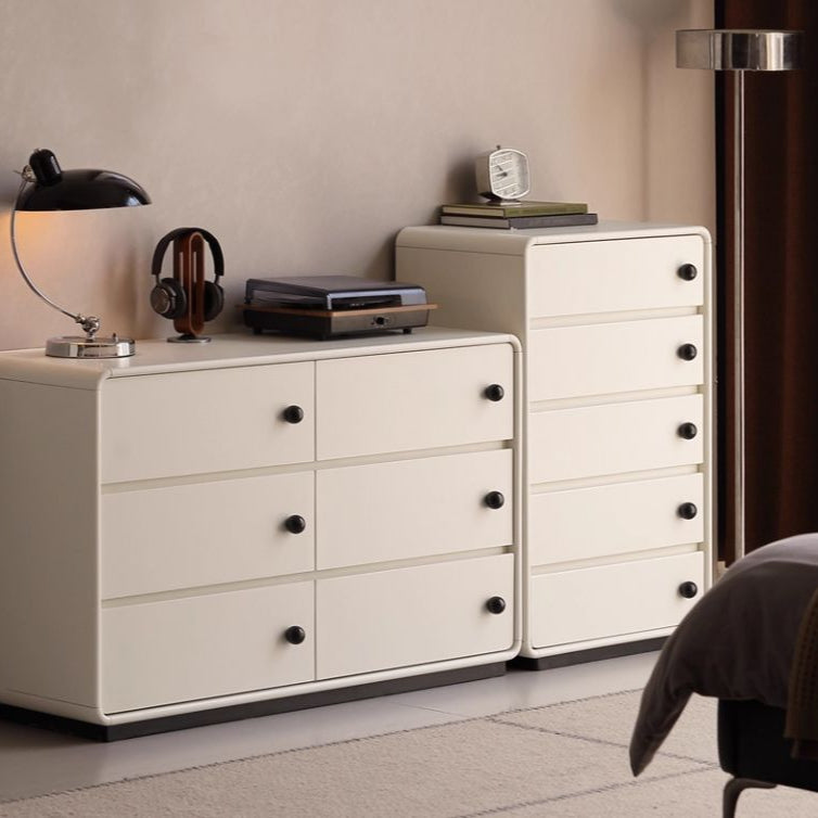 Solid Rubberwood Modern Drawer Chest