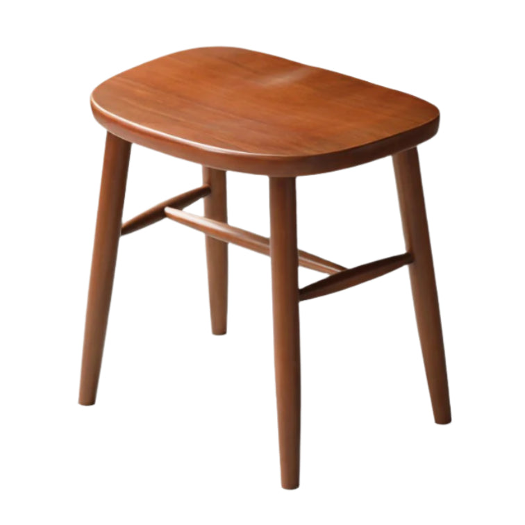 Cherry Wood Solid Wood Retro Square Makeup Stool