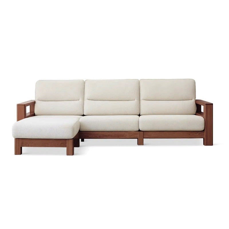 Ash Solid Wood Corner Sofa.