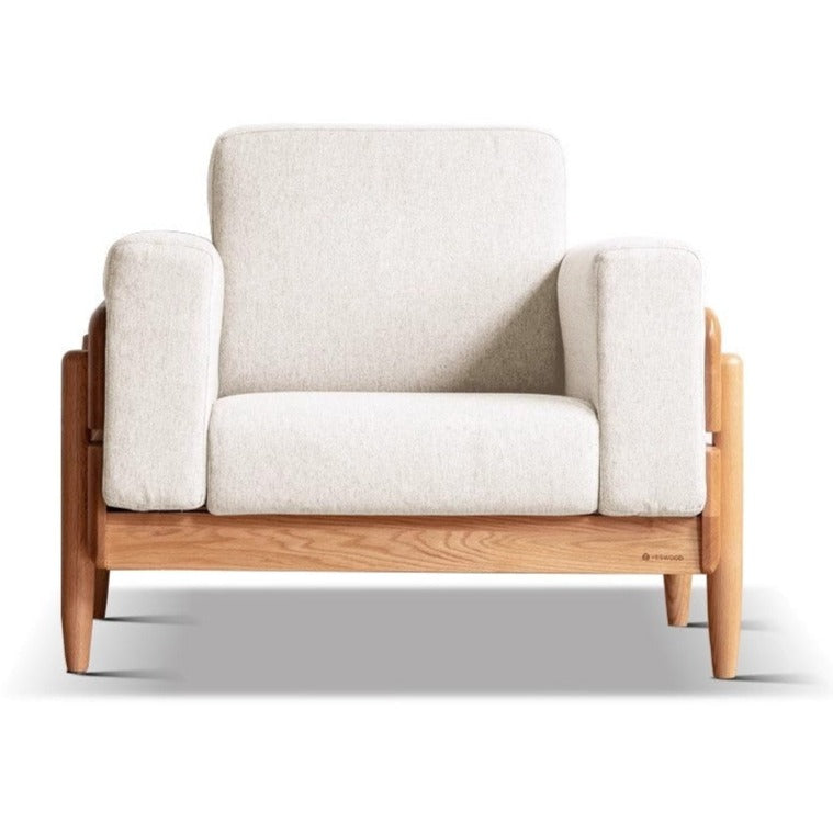 Ash Solid Wood Fabric Sofa.