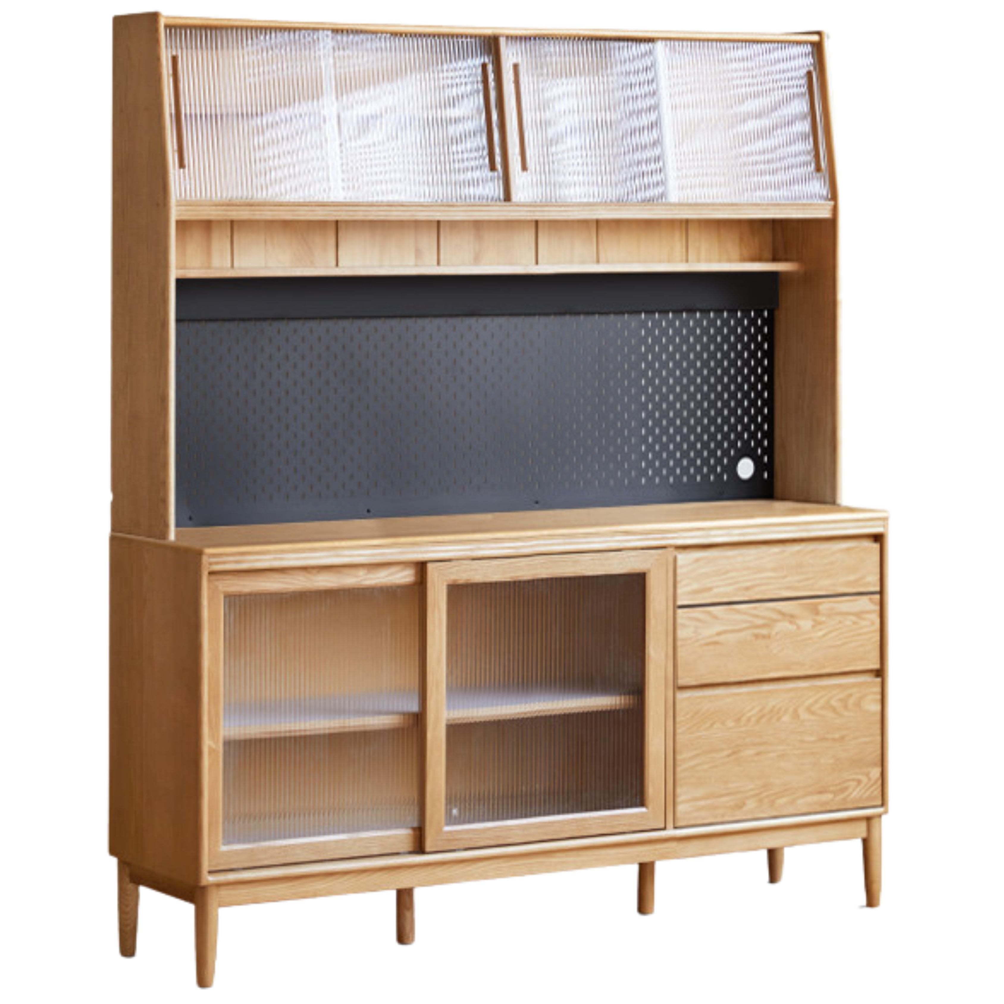 Oak, Ash Solid Wood Large Capacity Storage Sideboard