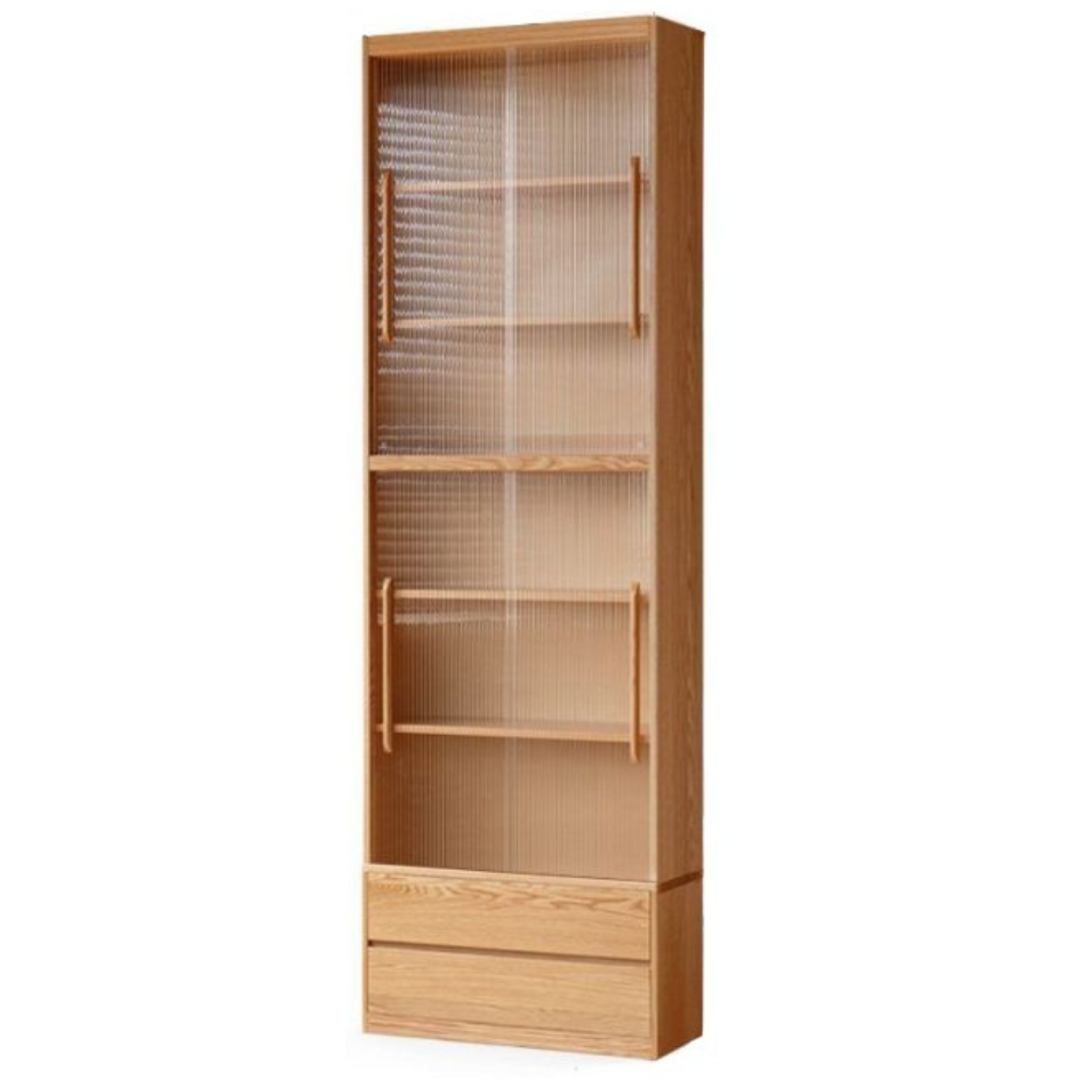 Oak, Ash Solid Wood Wall-Mounted Bookcase with Simple Storage Design