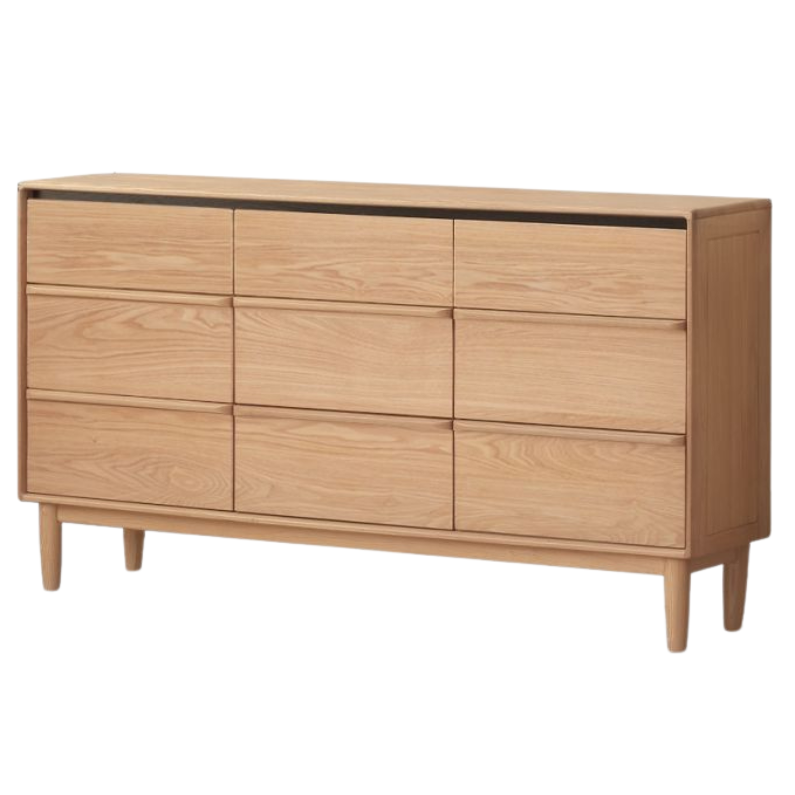 Oak, Ash Solid Wood Modern Storage Drawer Cabinet