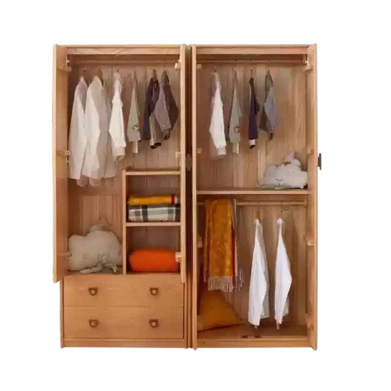 Oak Solid Wood Children's Wardrobe