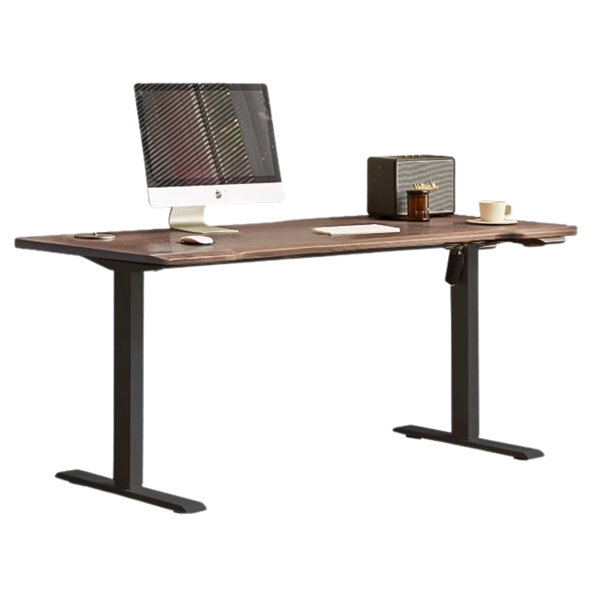 Cherry, Ash, Black Walnut Solid Wood Electric Lift Standing Desk