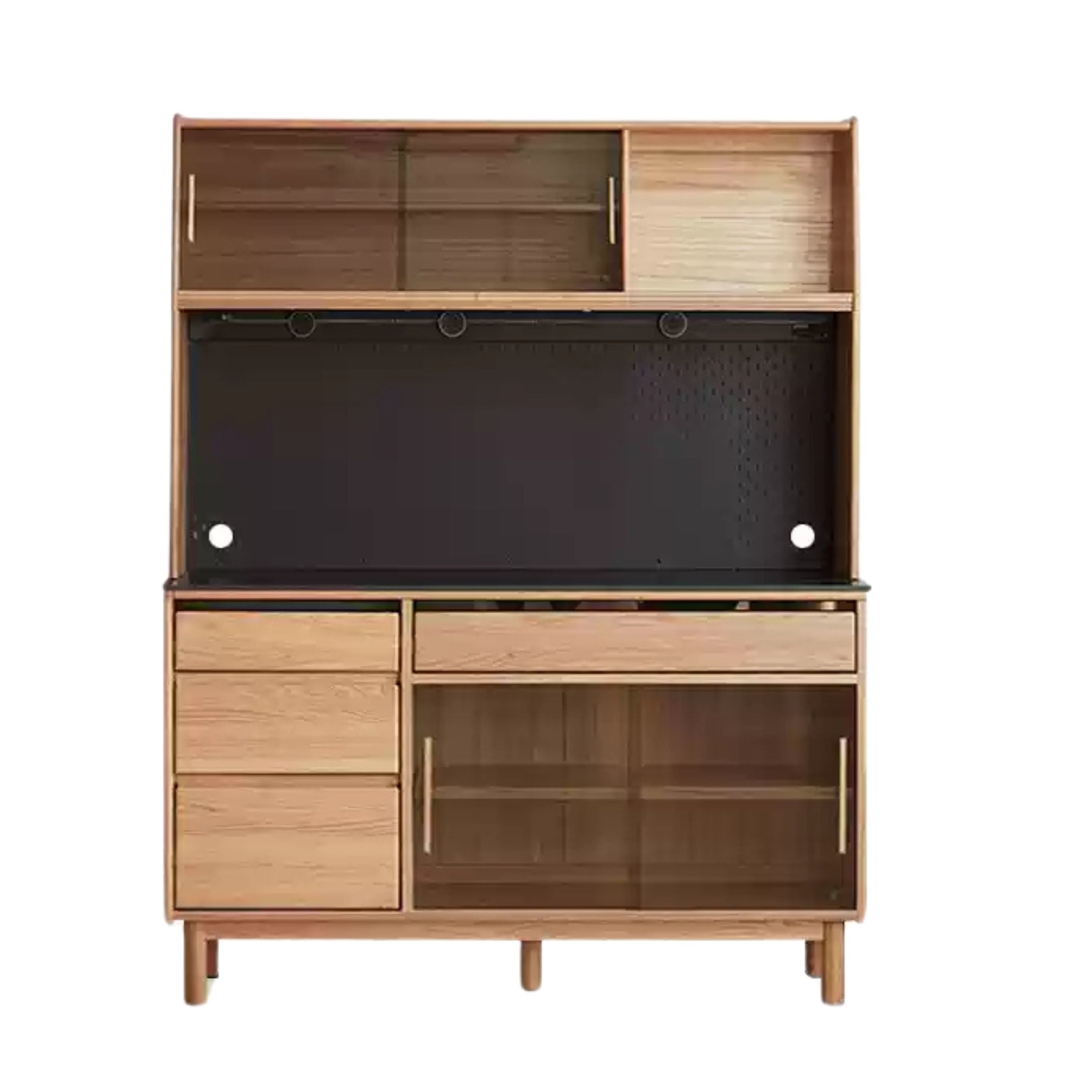Oak, Ash Solid Wood Modern Rock Board Sideboard