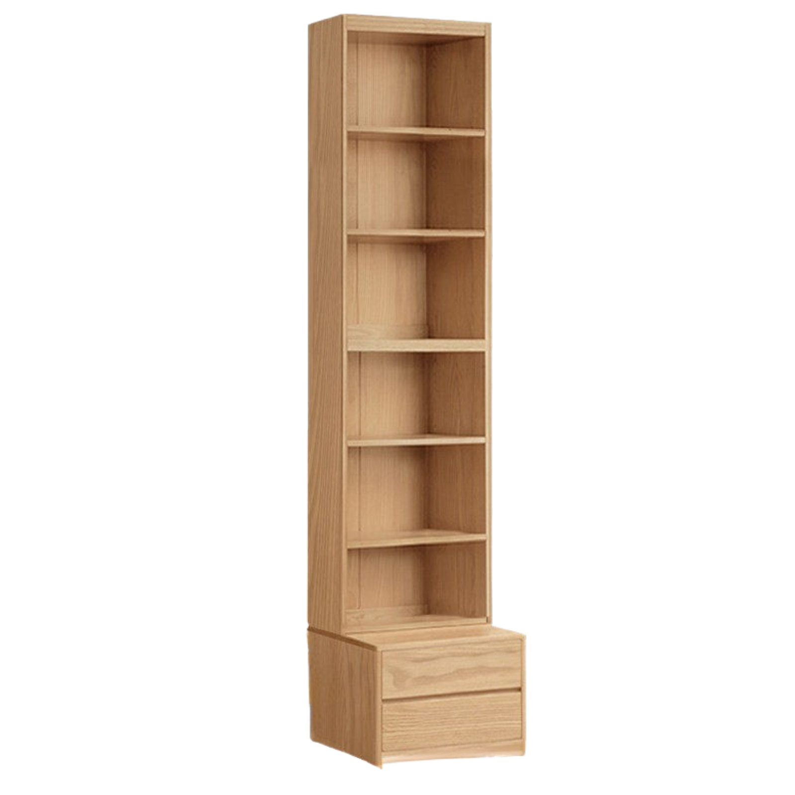 Ash, Oak Solid Wood Modern Combination Bookcase Integrated Card Seat