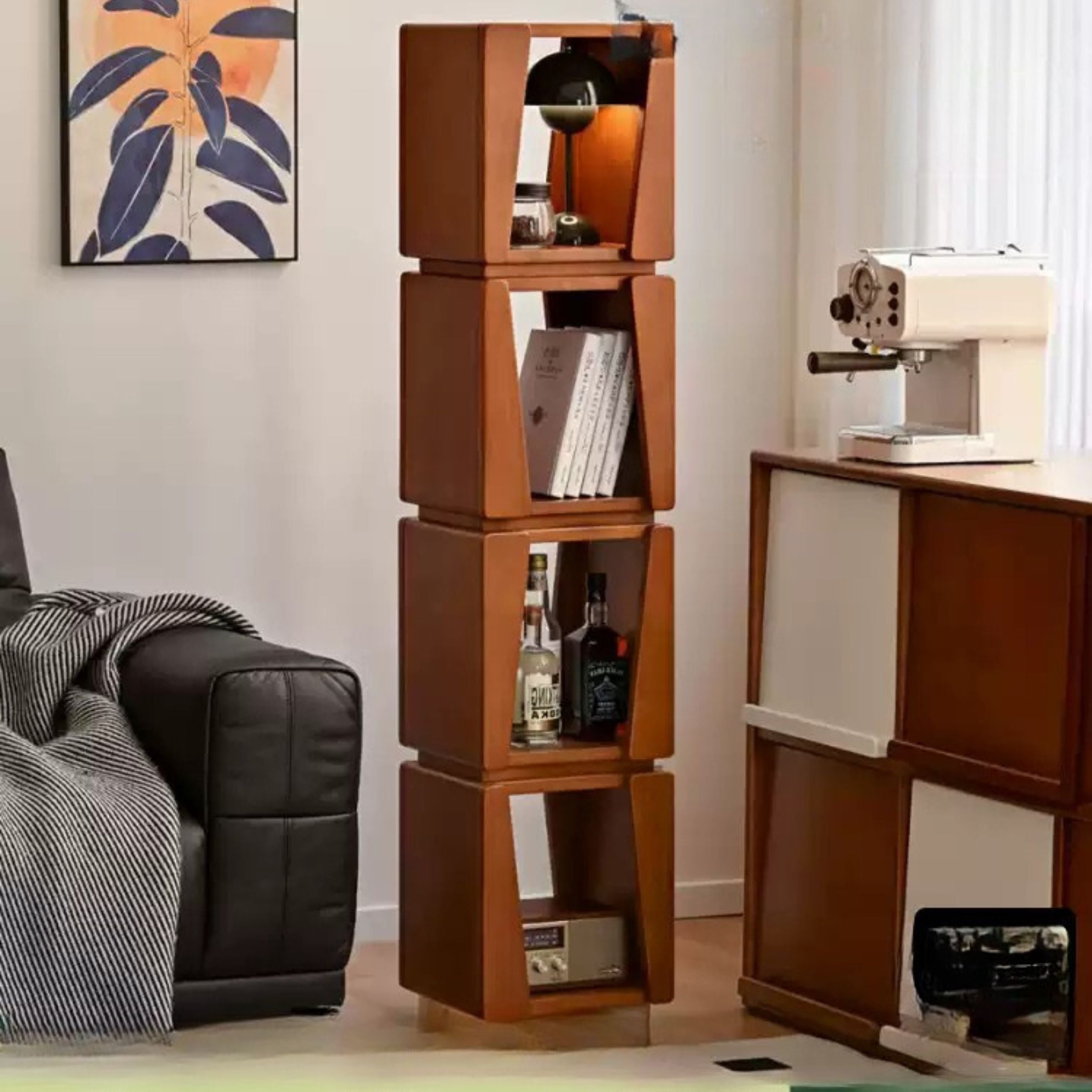 Poplar Solid Wood Bauhaus Bookshelf.