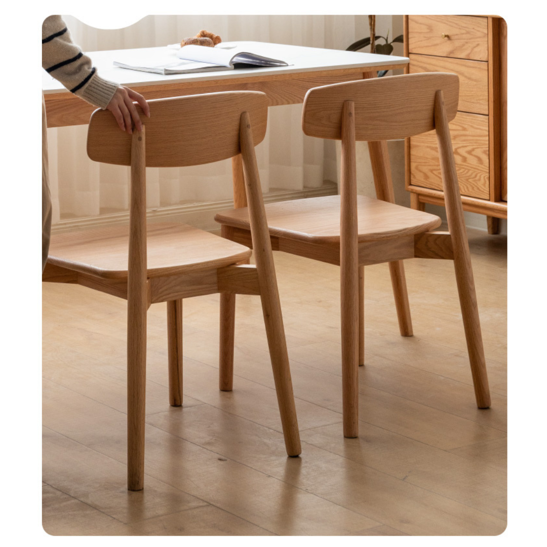 Set 4 pcs Black Walnut, White Ash, Ash, Oak, Cherry, Beech, Solid Rubberwood Dining Chair