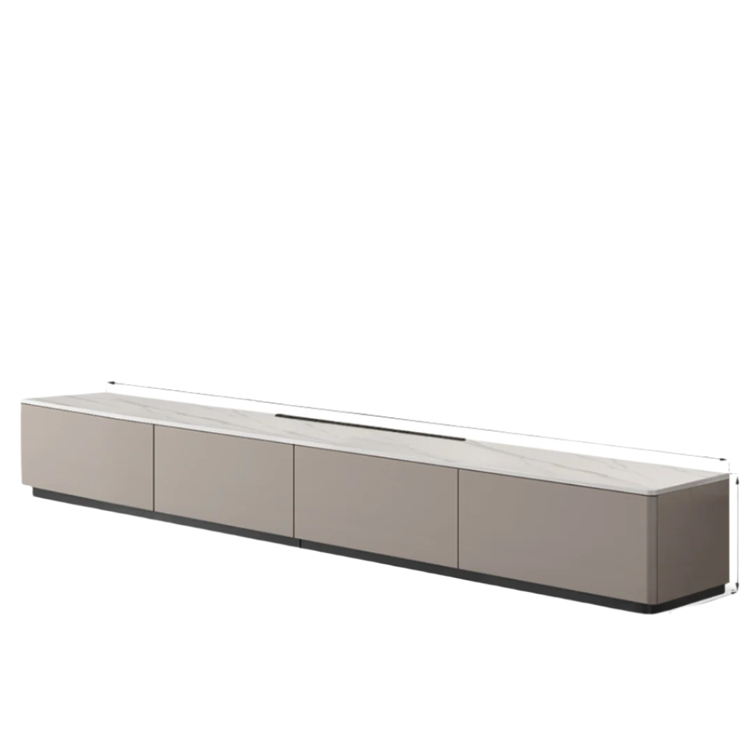 Poplar Solid Wood Rock Slab TV Stand.