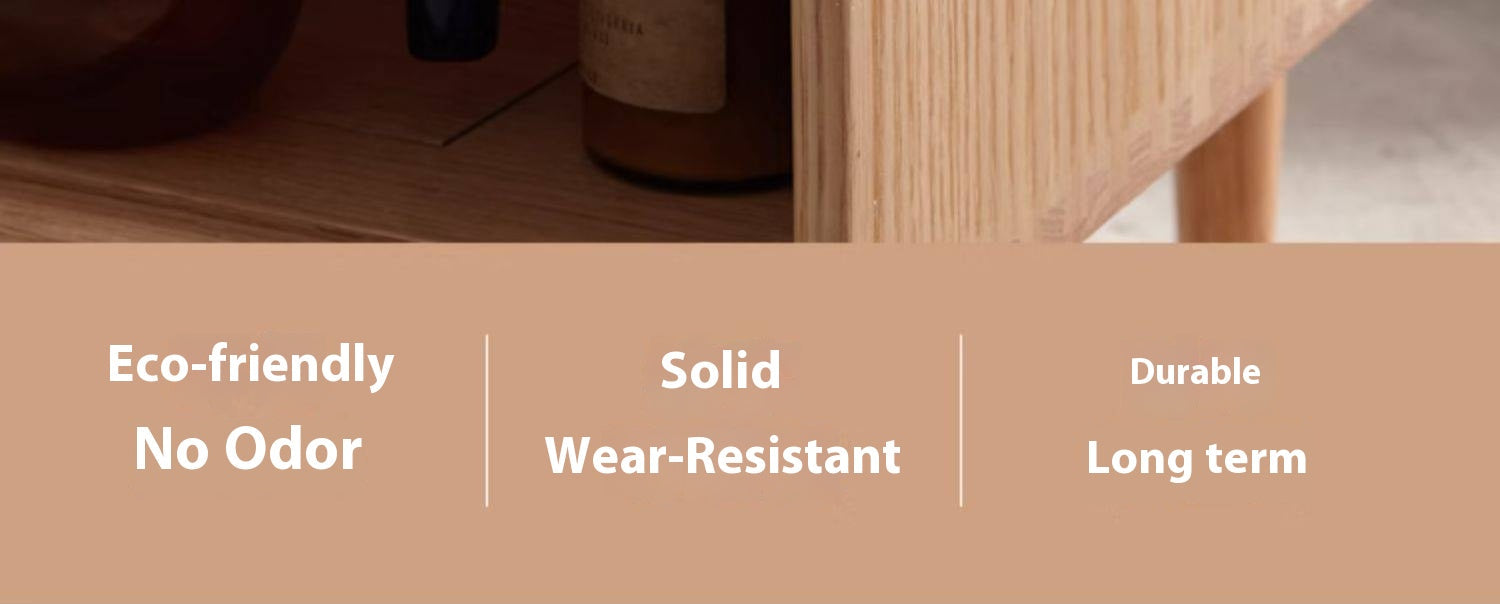 Oak Solid Wood Modern Style Rattan Coffee Table