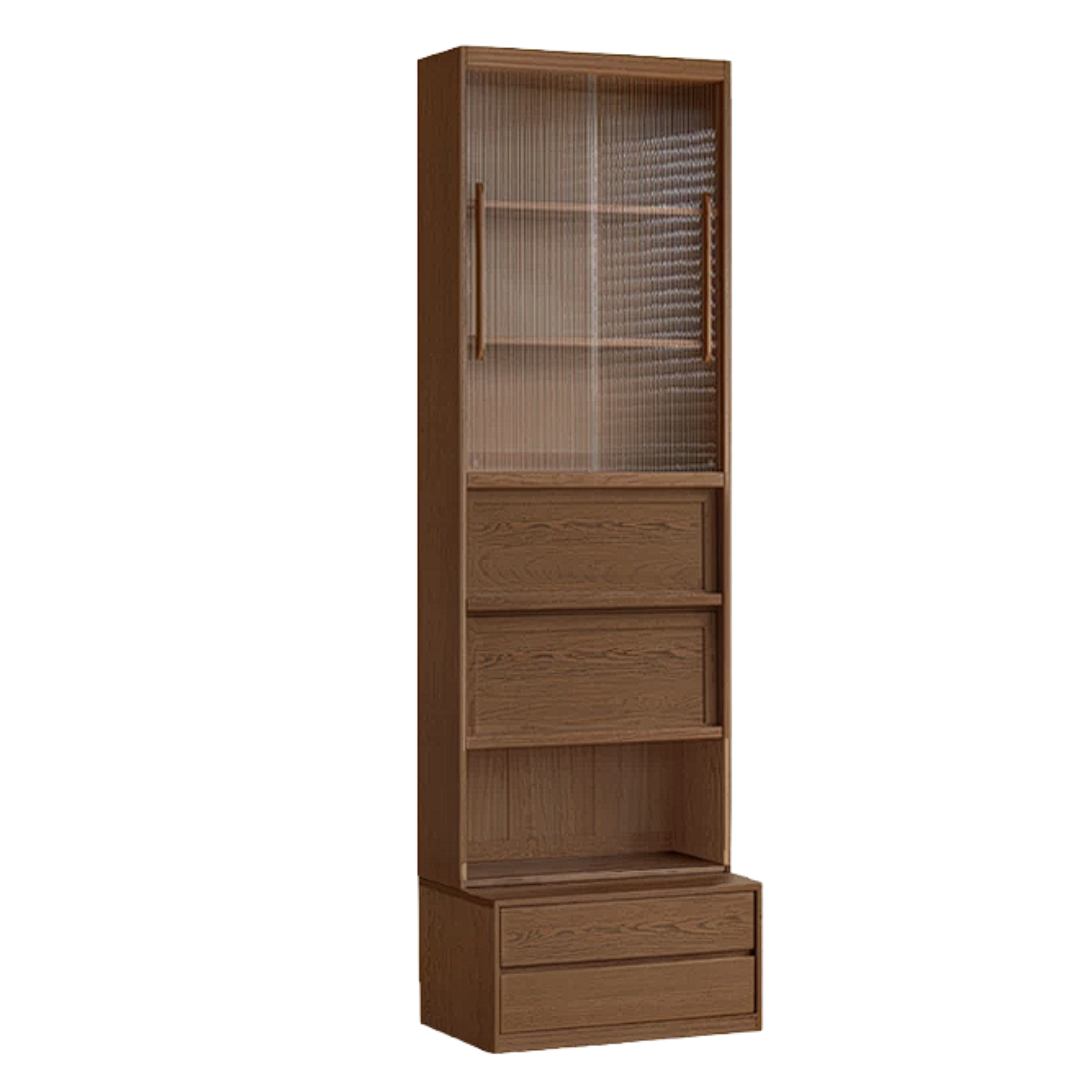 Sandalwood, Oak, Ash Solid Wood Combination Bookcase