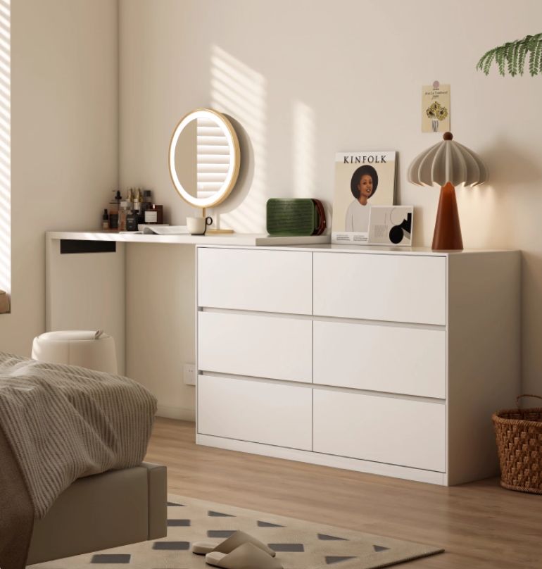 Poplar Solid Wood Makeup Table and Stretchable Vanity Table.