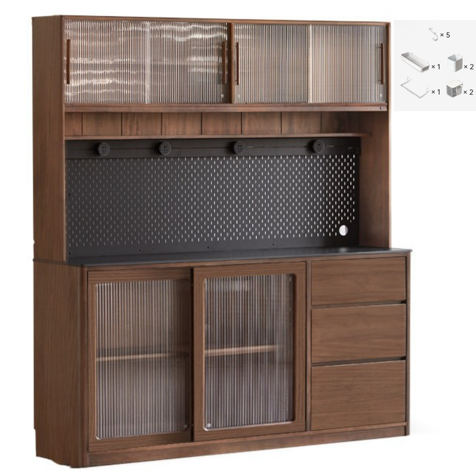 Sandalwood, Ash, White Ash Solid Wood Rock Board Modern Sideboard