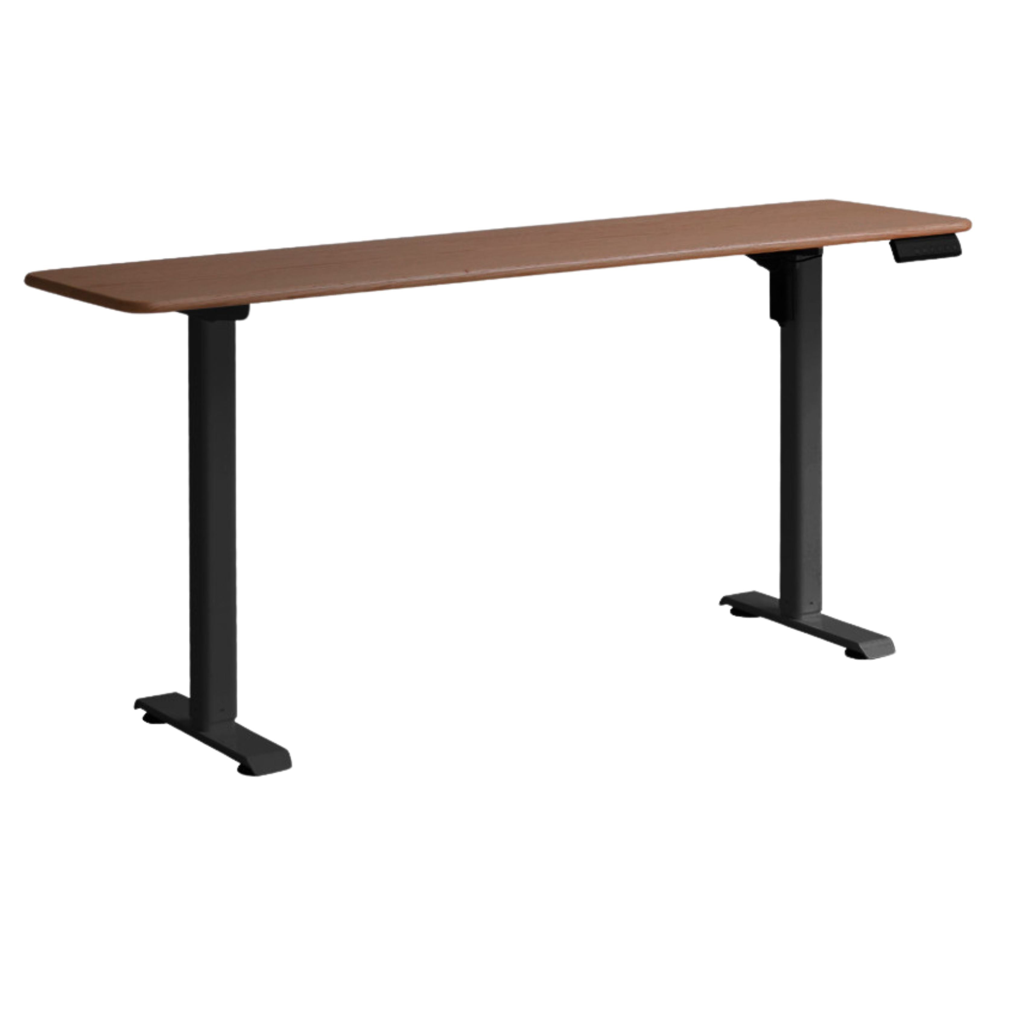 Oak Solid Wood Electric Lift Narrow Long Desk