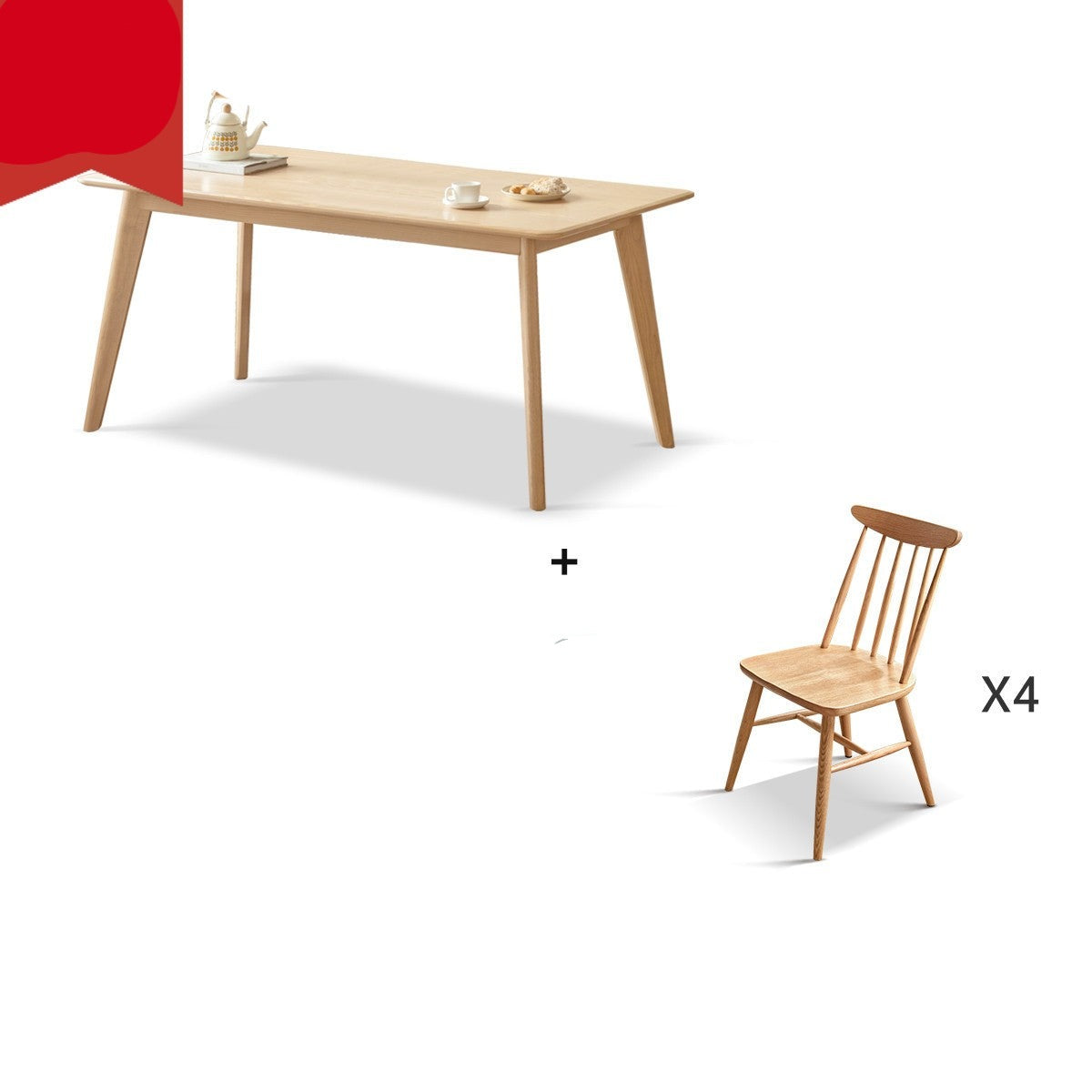 Oak, Ash Solid wood dining table "