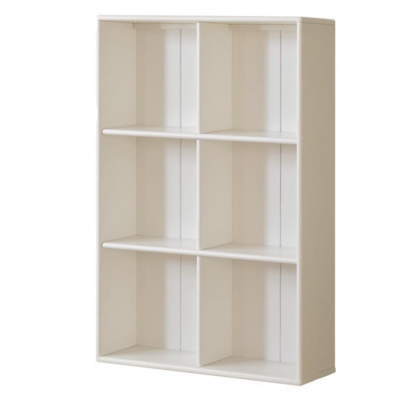 Rubber Solid Wood Cream Style Children's Free Сombination Bookshelf.