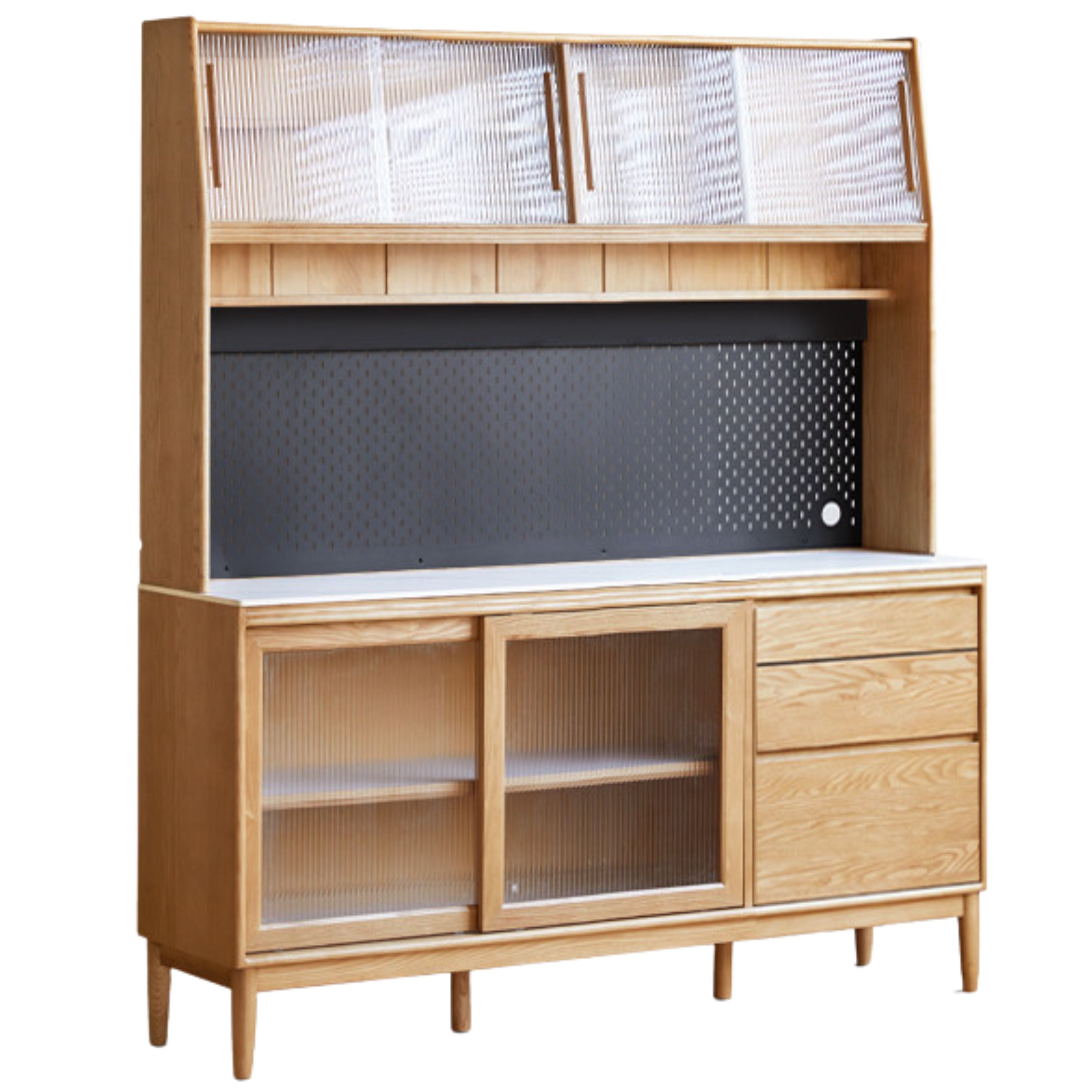 Oak, Ash Solid Wood Large Capacity Storage Sideboard