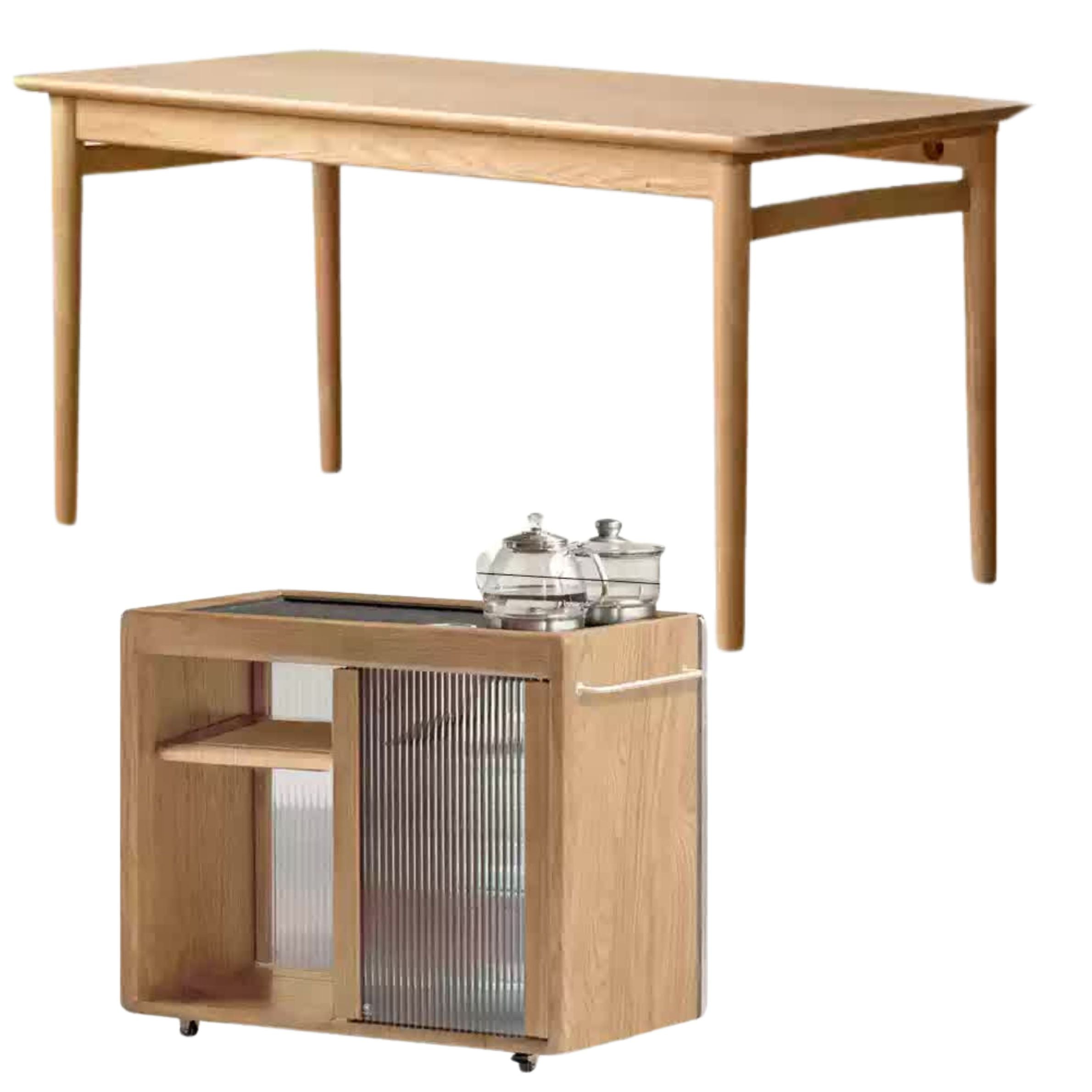 Ash Solid Wood Modern Dual-Purpose Tea Table.