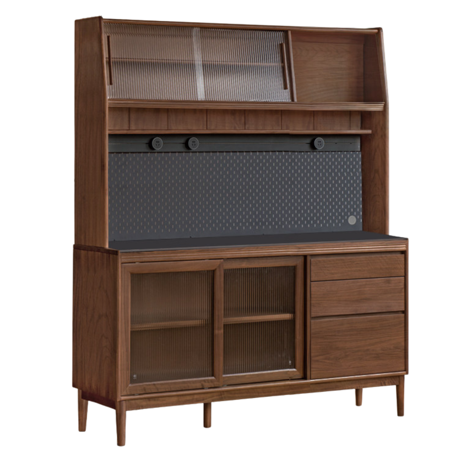 Black Walnut, Oak, Sandalwood, Ash, White Ash Solid Wood Rock Board Sideboard