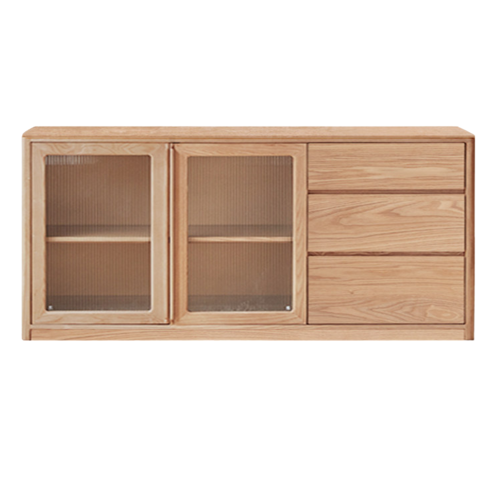 Ash Solid Wood White Wax Rock Plate Sideboard