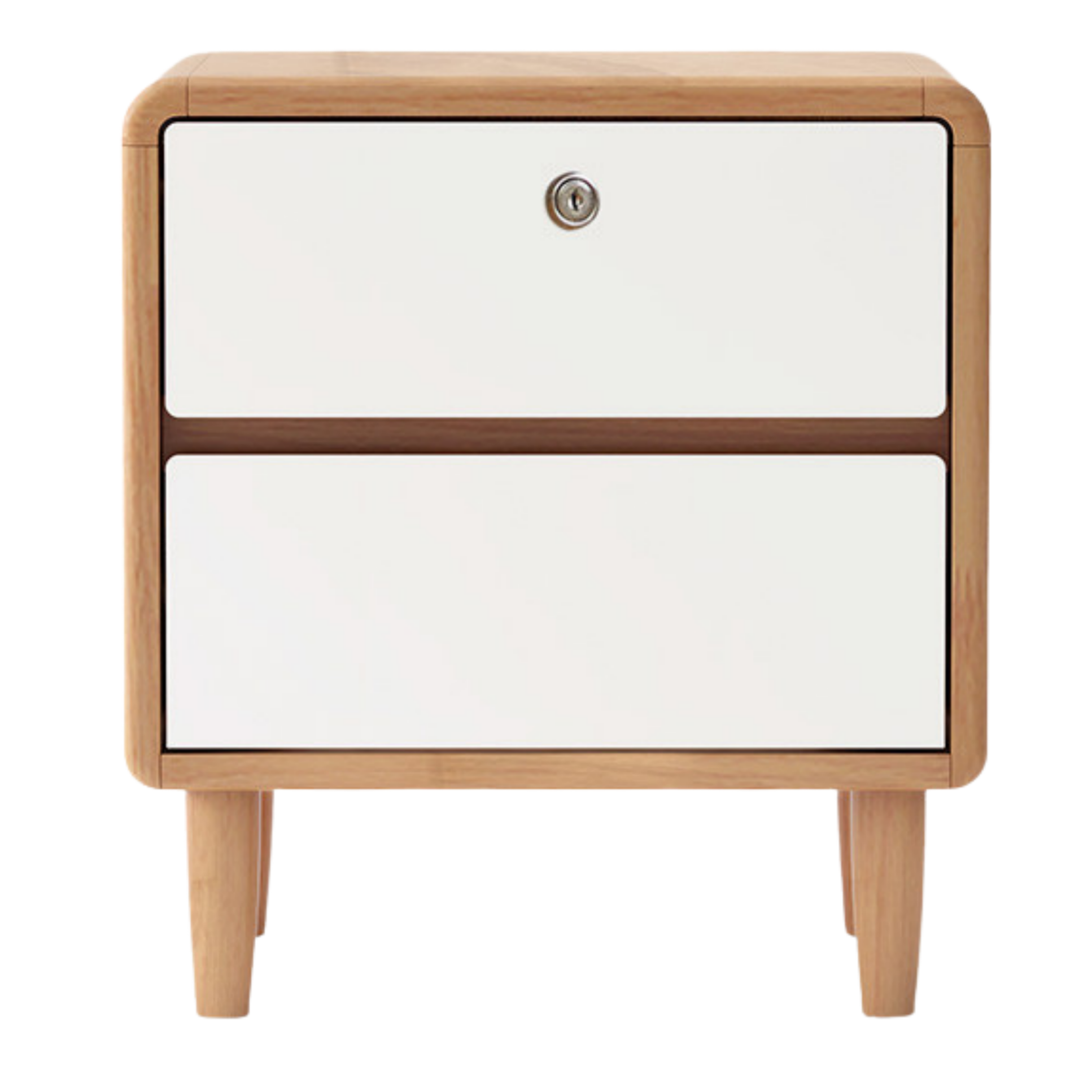 Oak Solid Wood, Solid RubberWood Nightstand