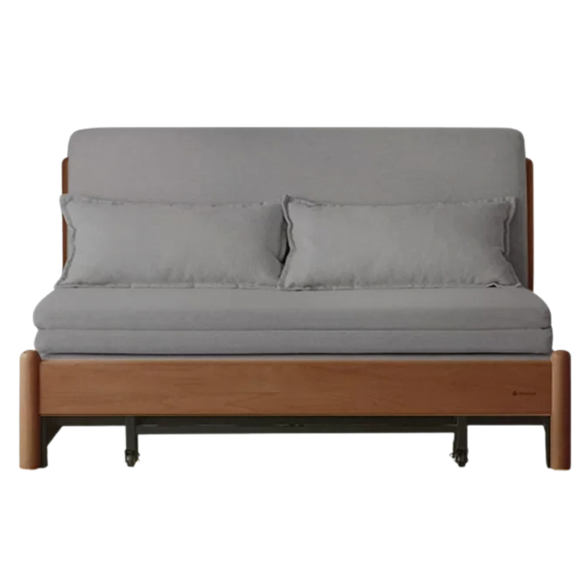 Beech Solid Wood Minimalist Pull-Out Sofa Bed
