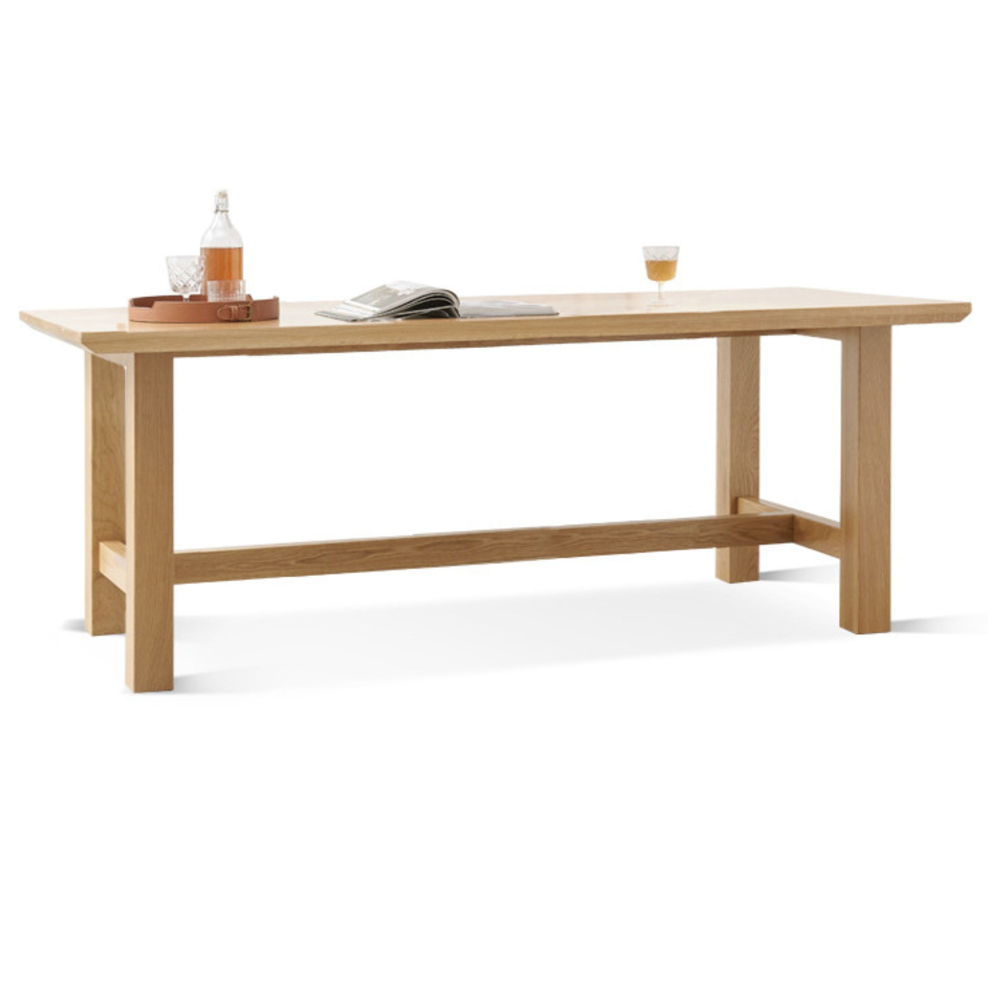 Oak, Ash, Poplar, Cherry Solid Wood Rustic Style Dining Table