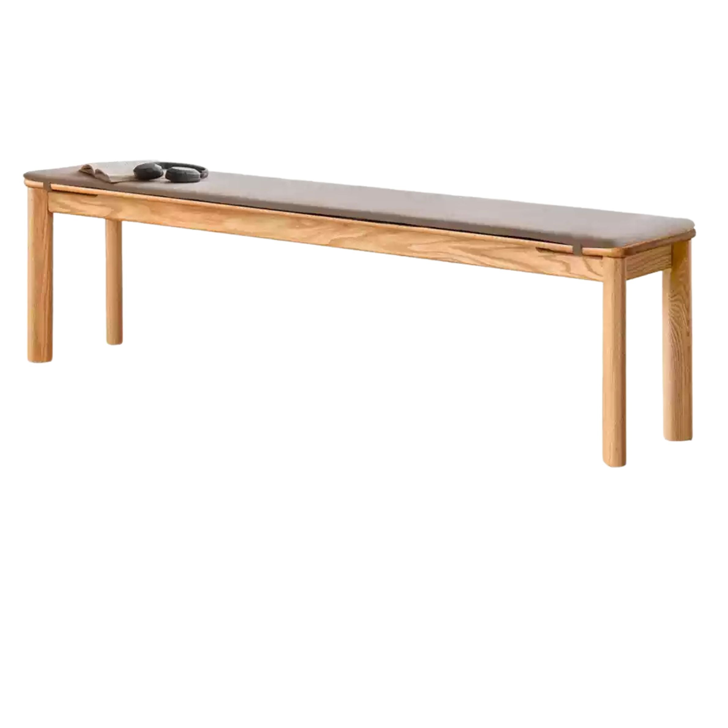 Ash, Oak Solid Wood Modern Long Bench