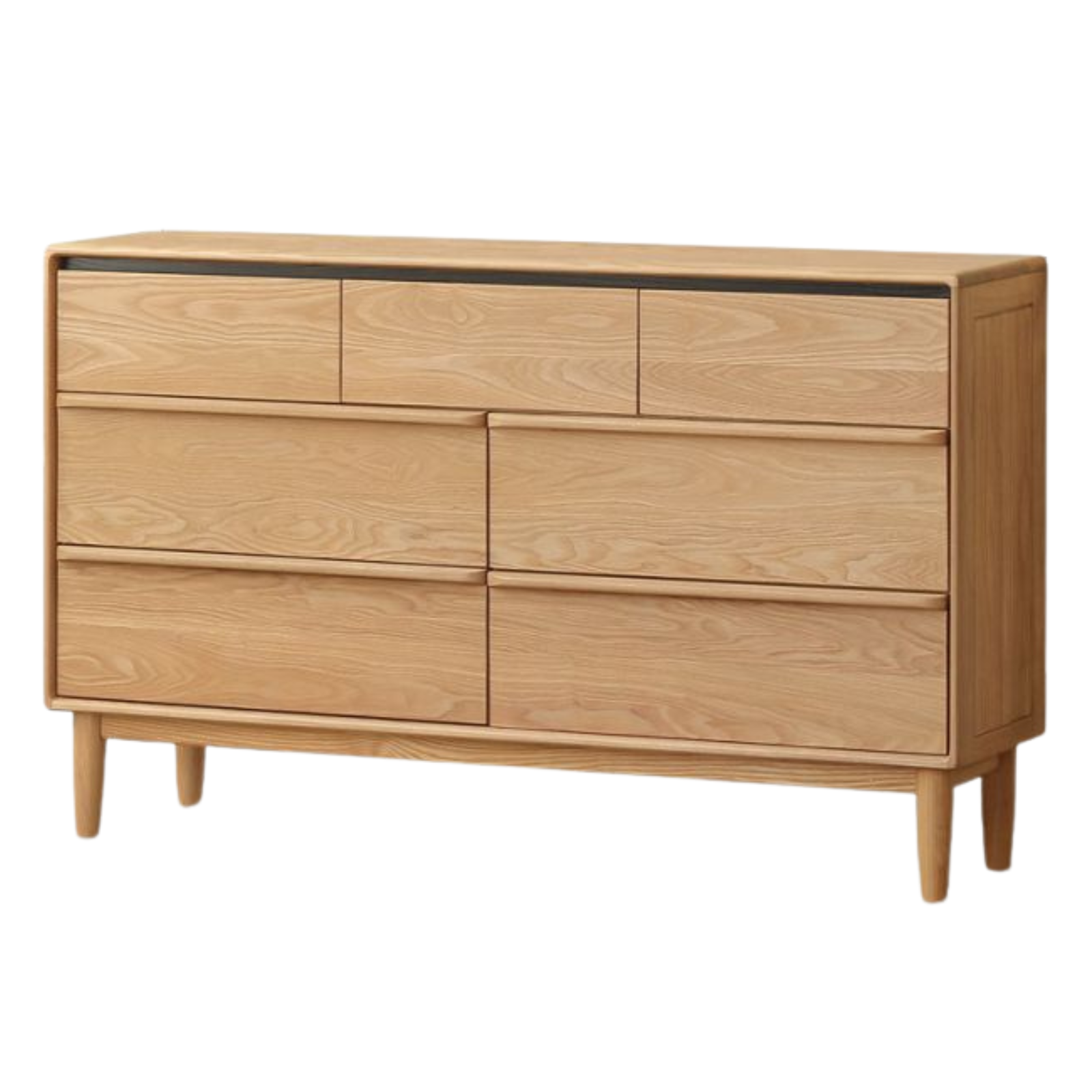 Oak, Ash Solid Wood Modern Storage Drawer Cabinet