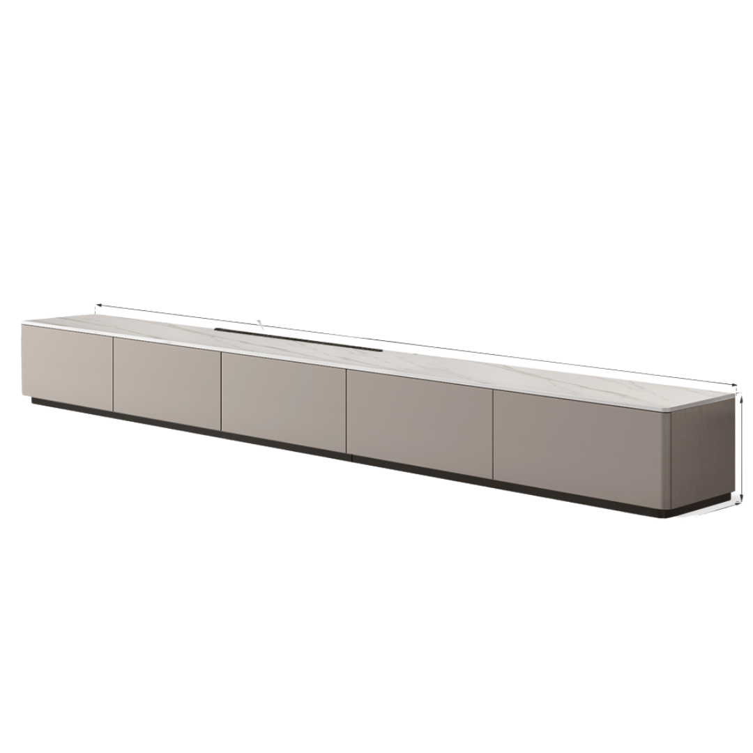 Poplar Solid Wood Rock Slab TV Stand.