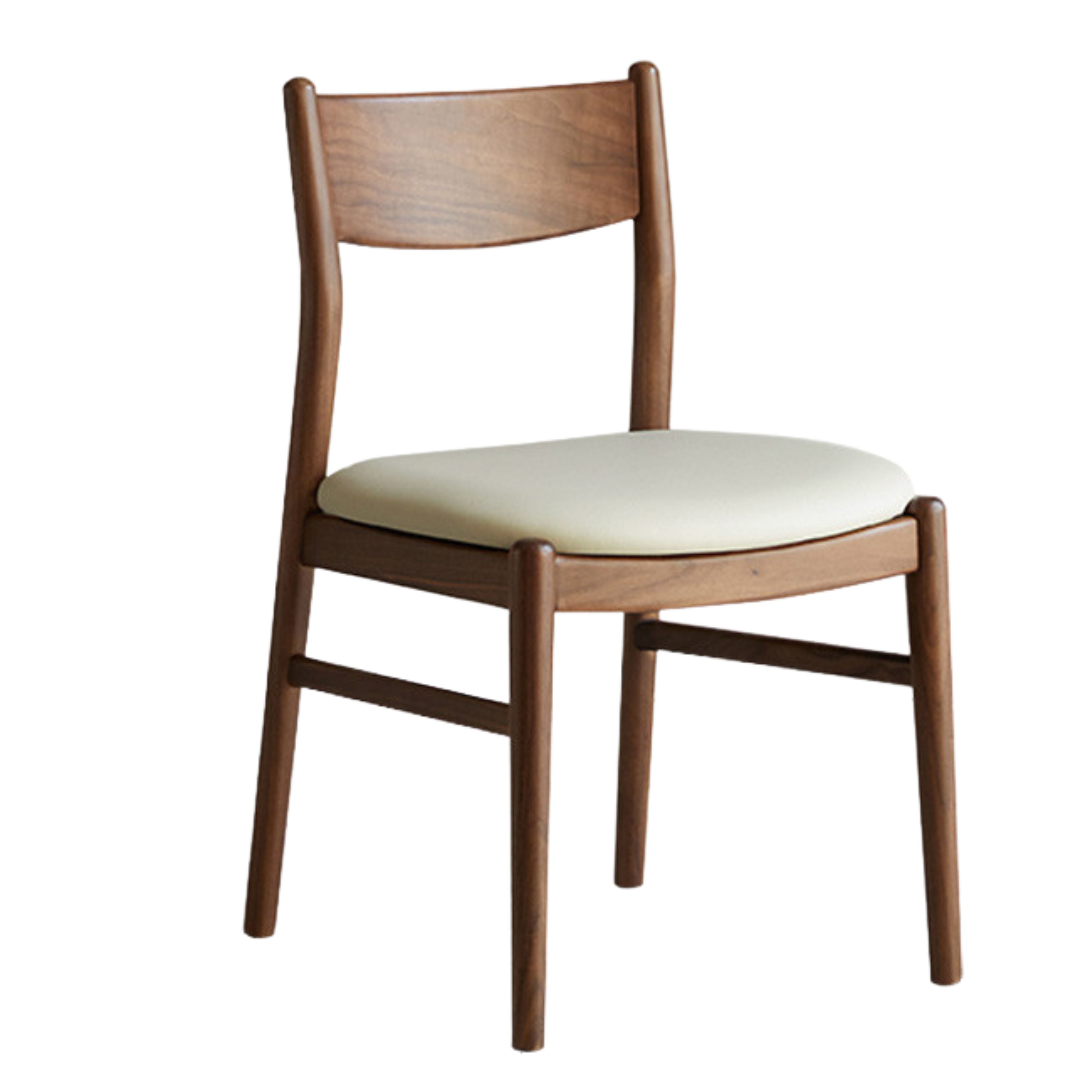 4 pcs Black Walnut, Ash, Oak, Beech, Sandalwood Solid Wood Dining Chair Retro