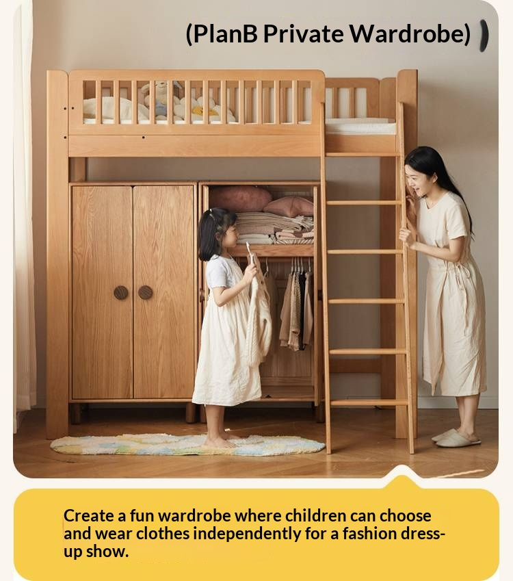 Beech Solid Wood Children's Loft Bed