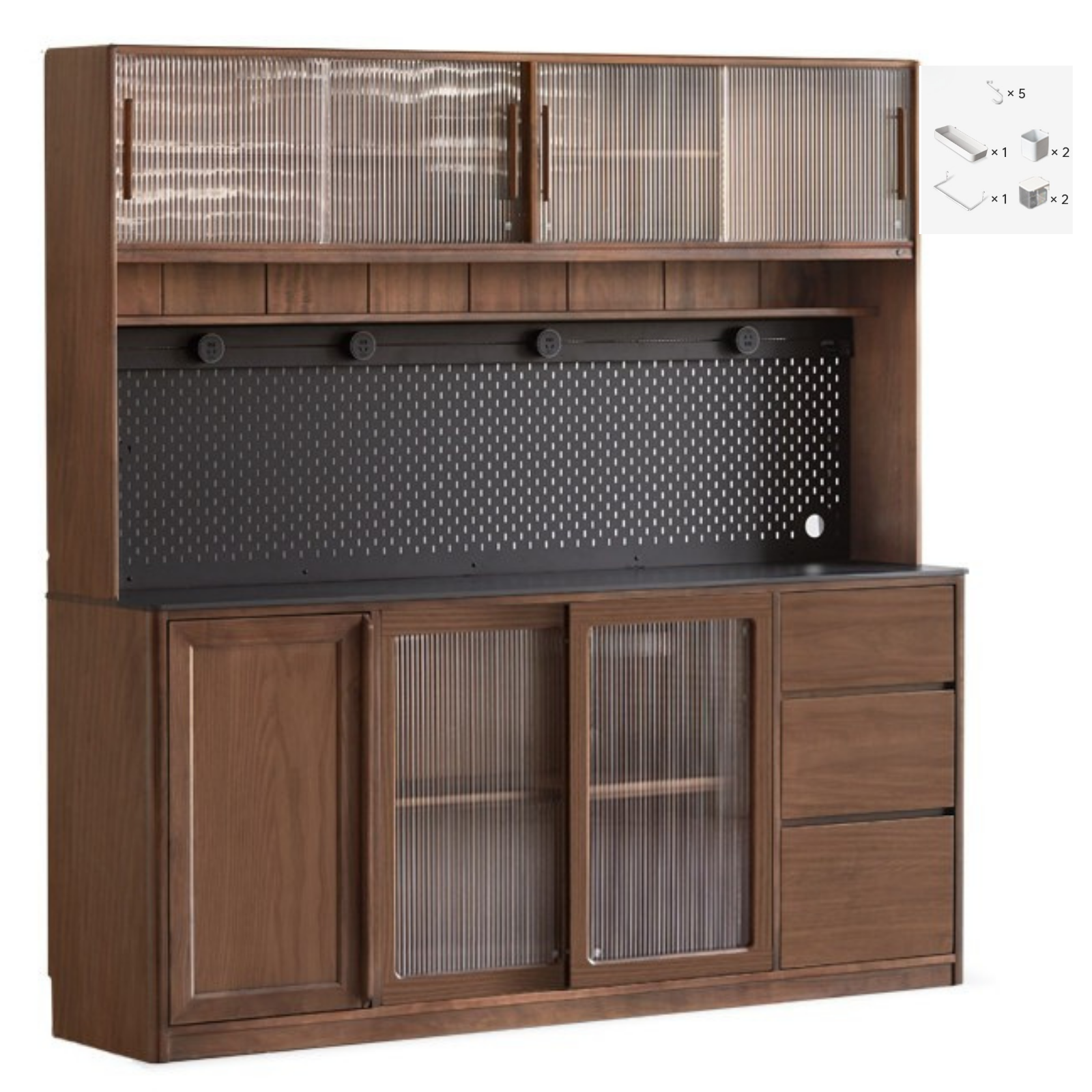 Sandalwood, Ash, White Ash Solid Wood Rock Board Modern Sideboard