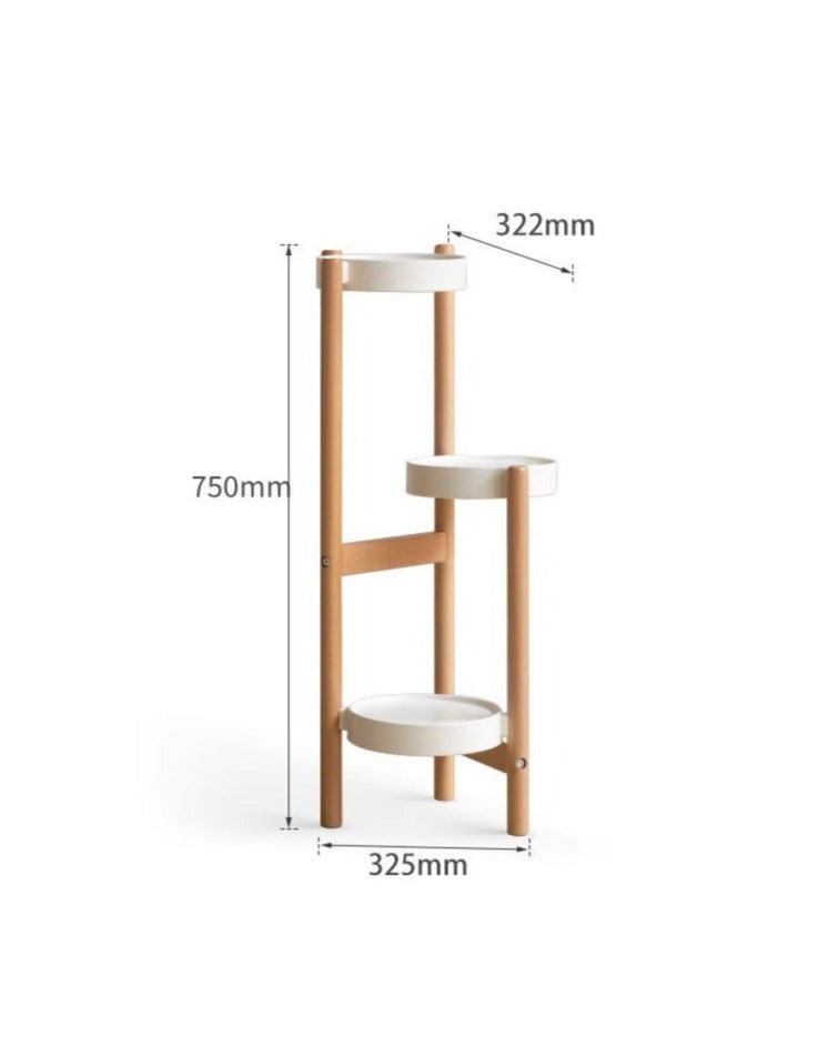 Beech Solid Wood Flower Rack